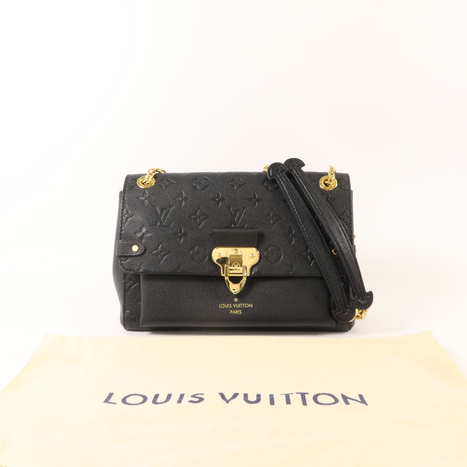 LOUIS VUITTON Monogram Empreinte Vavin PM金扣肩背袋
