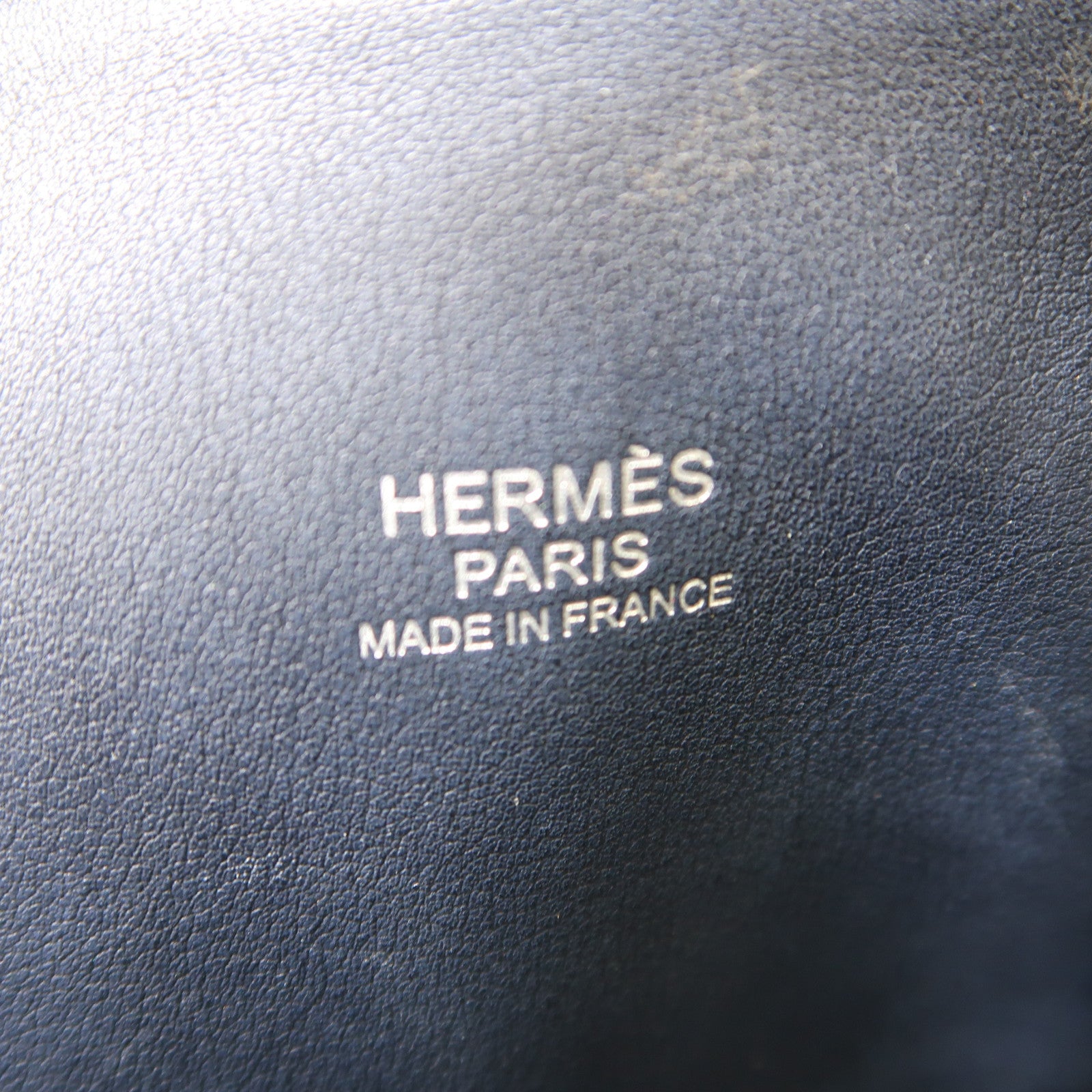 HERMES Clemence皮革Bolide 31銀扣手挽肩背兩用袋深藍色