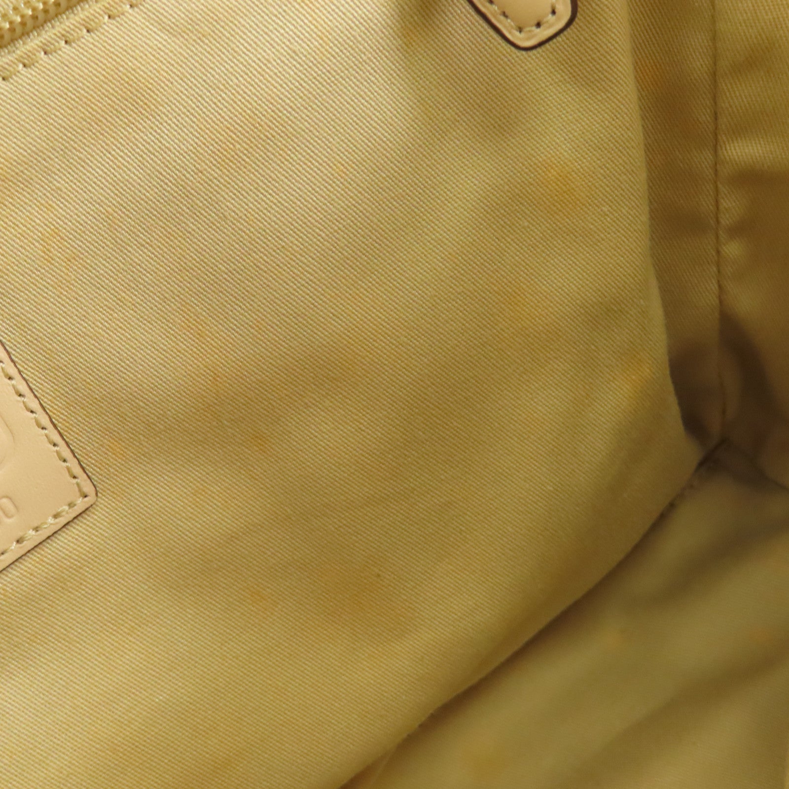 COACH SHW Hand Bag Calfskin Leather Beige