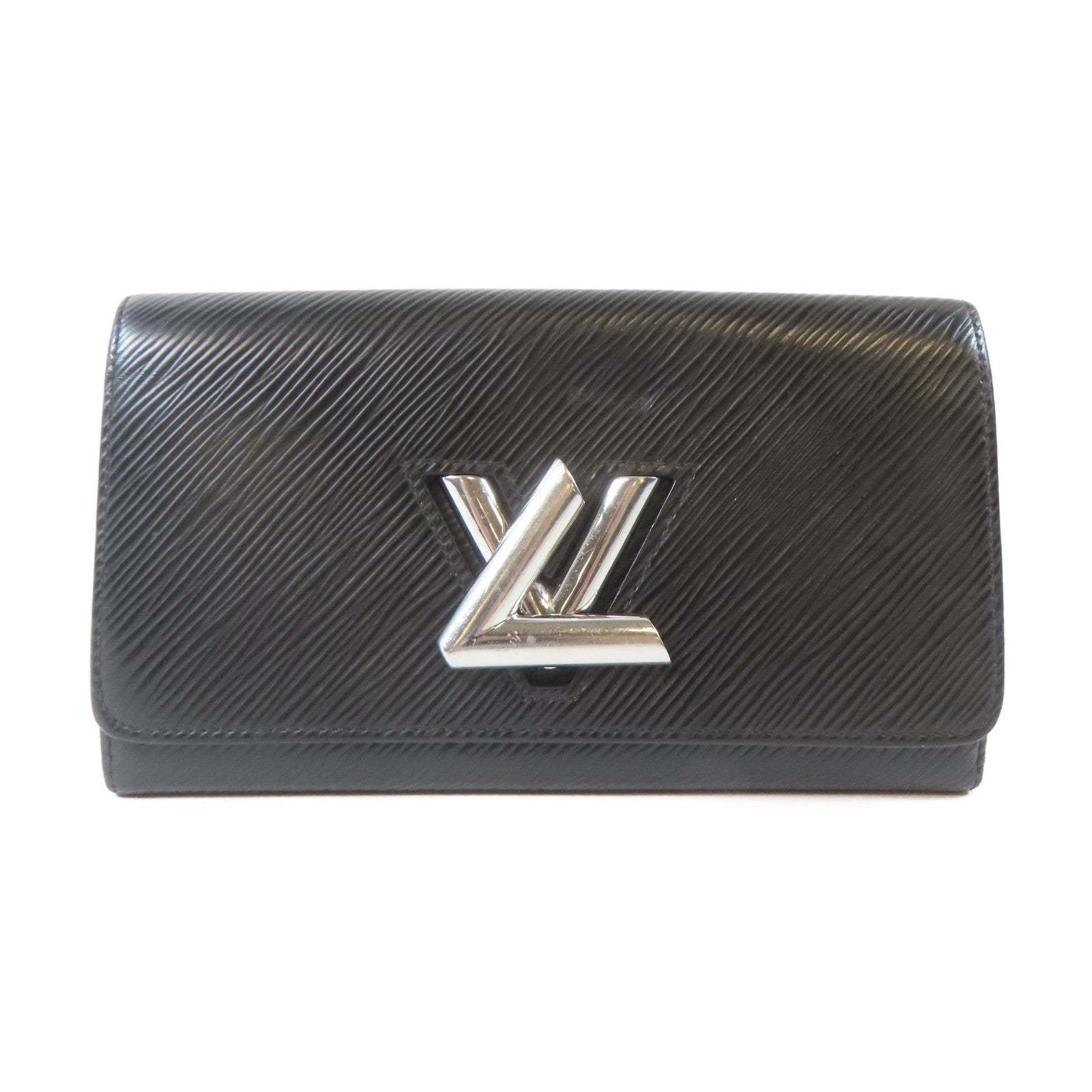 LOUIS VUITTON Epi Twist Long Wallet銀扣長錢包黑色