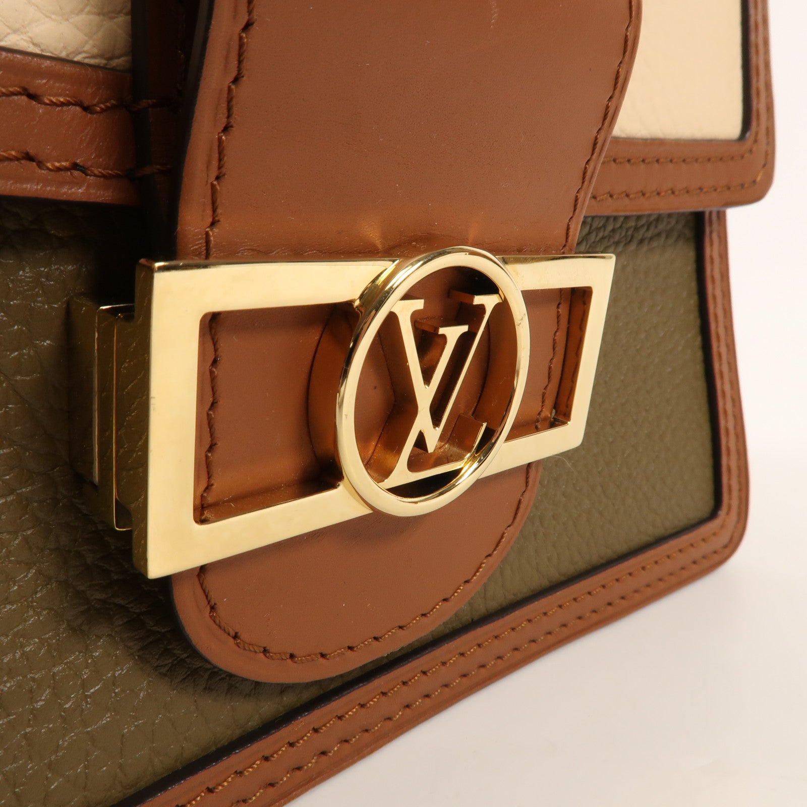 LOUIS VUITTON 牛皮皮革Douphine Mini金扣肩背袋