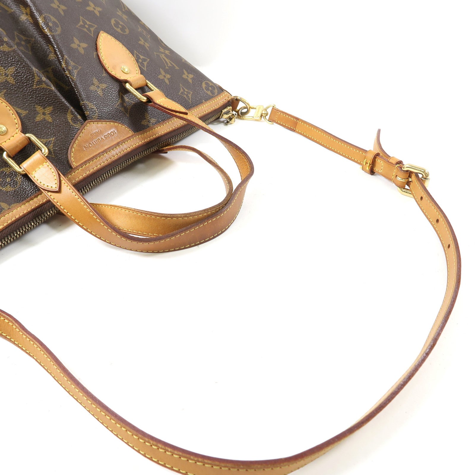 LOUIS VUITTON (PRICE DOWN) LV GHW Palermo 2 Way Bag M40145 Monogram Brown
