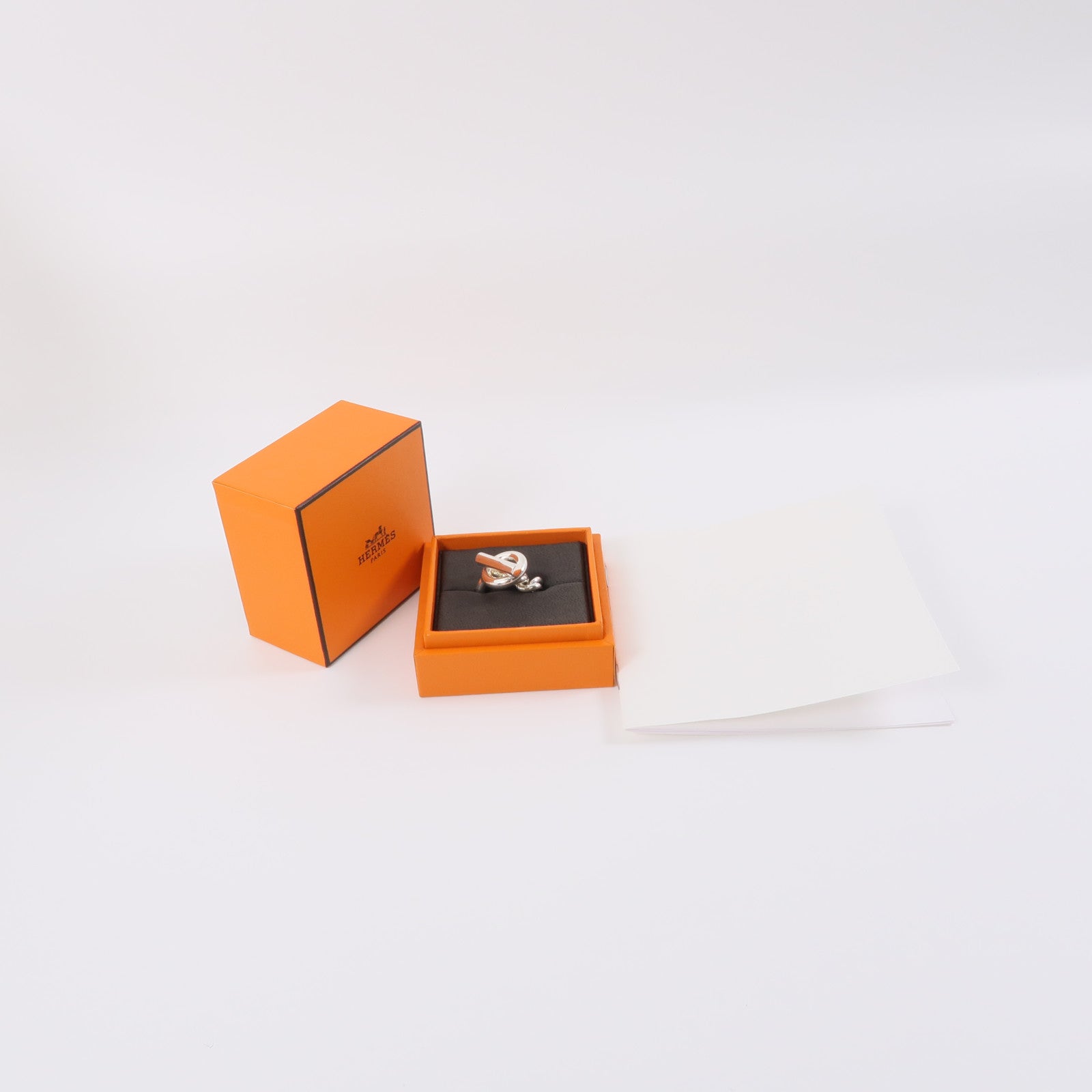 HERMES 925純銀Croisette Ring戒指US#4.5
