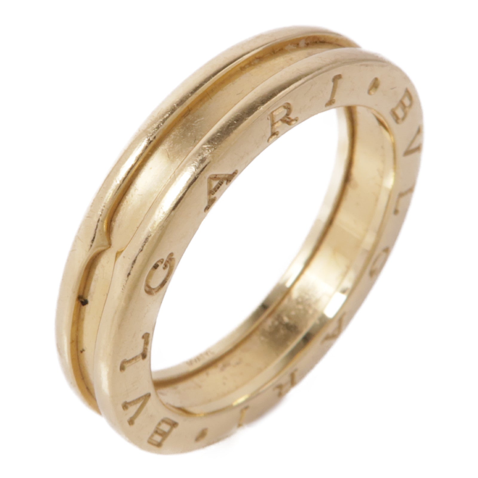BVLGARI 18K黃金B-zero 1 Band戒指Bvlgari#59/US#8.5