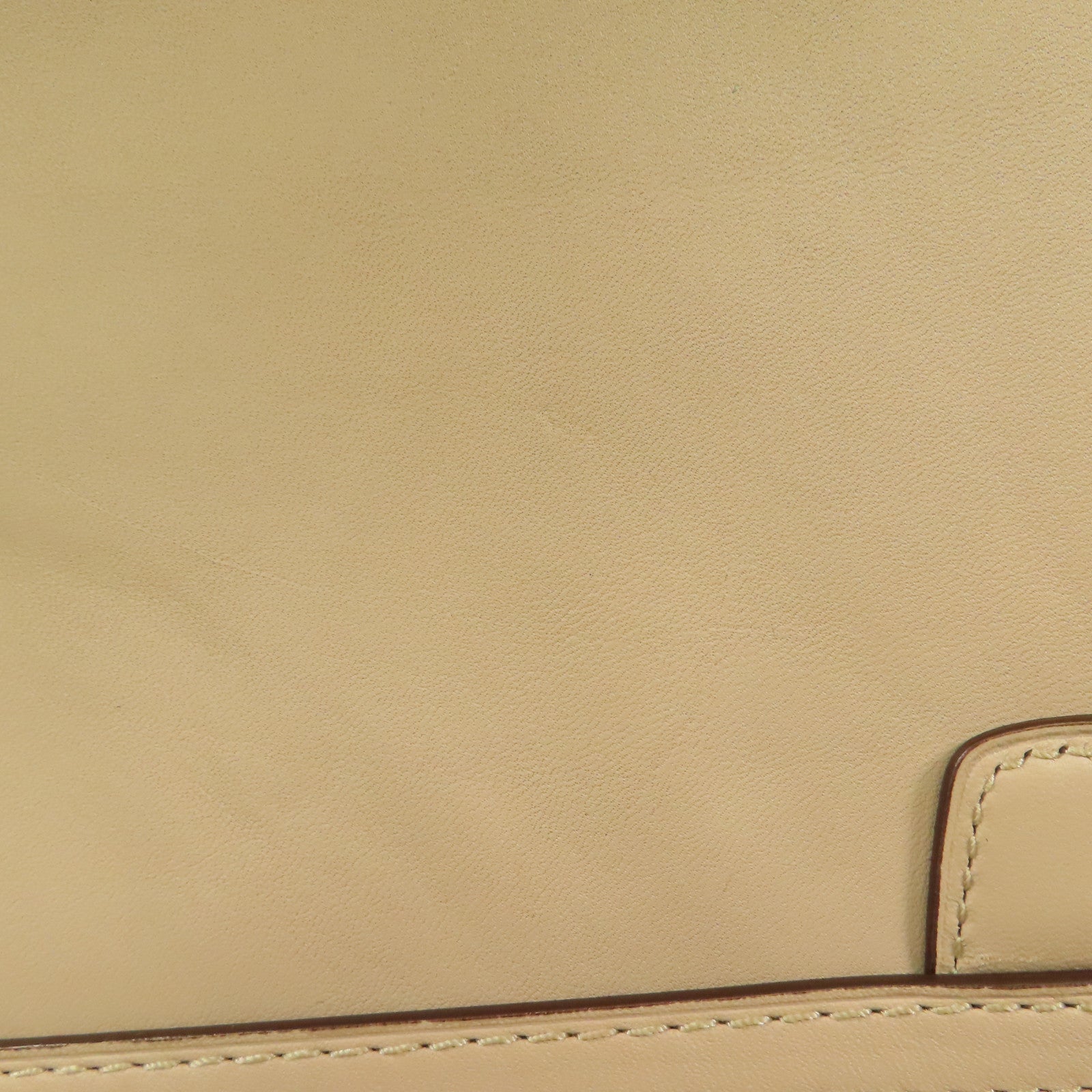 COACH SHW Hand Bag Calfskin Leather Beige