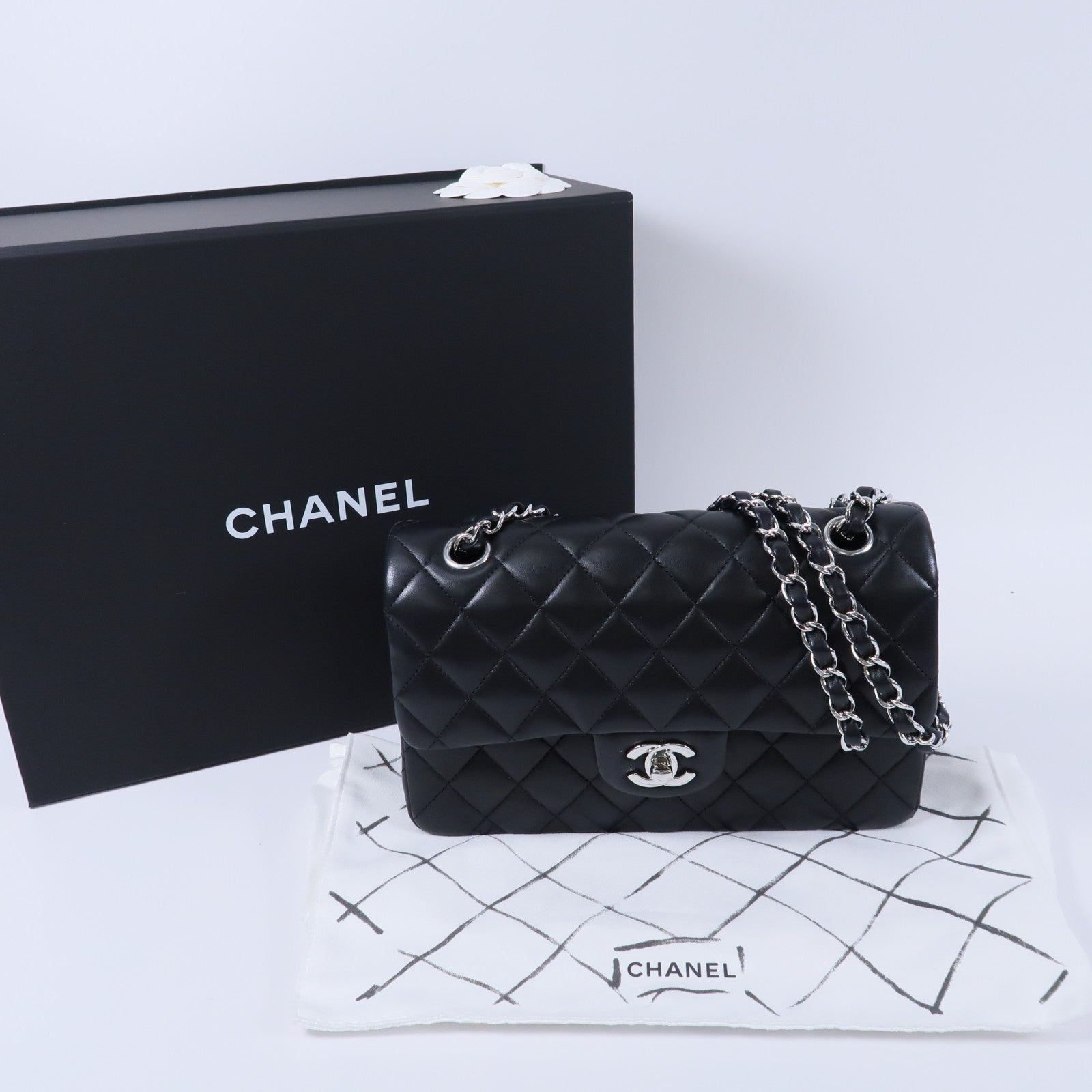 CHANEL 羊皮皮革Classic 23鏈帶肩背袋