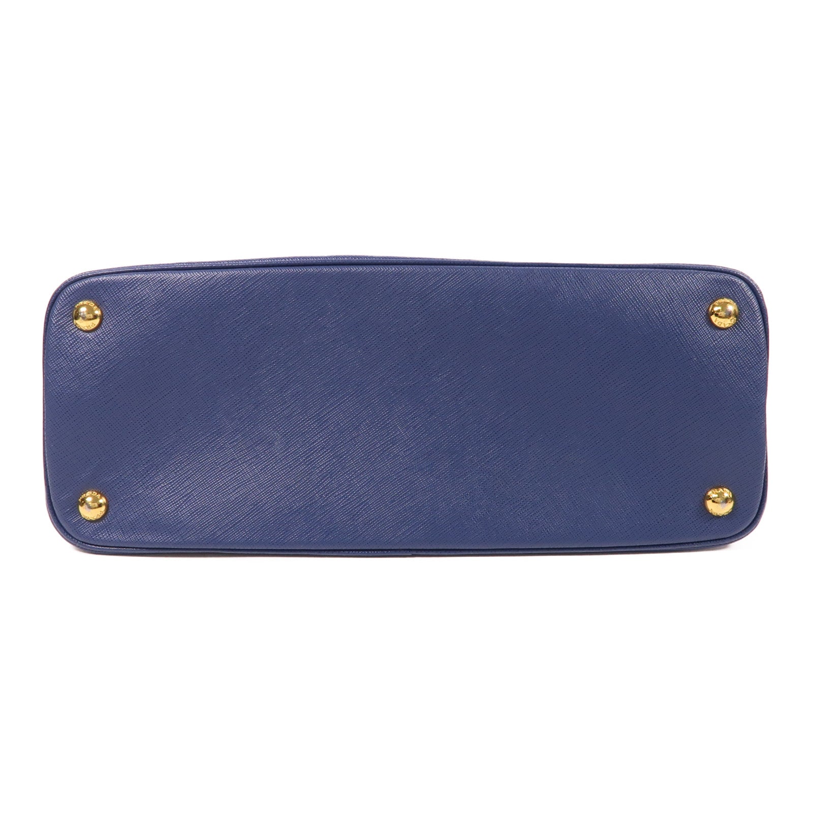 PRADA Saffiano皮革Shoulder Bag金扣手挽肩背兩用袋藍色