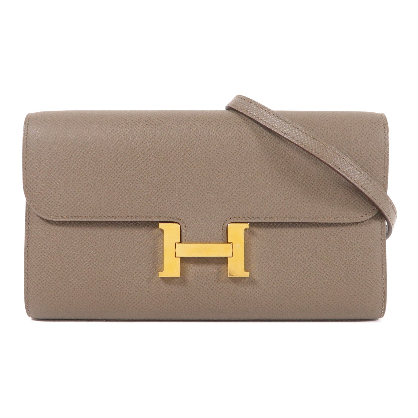 HERMES Epsom皮革Constance To Go金扣肩背袋