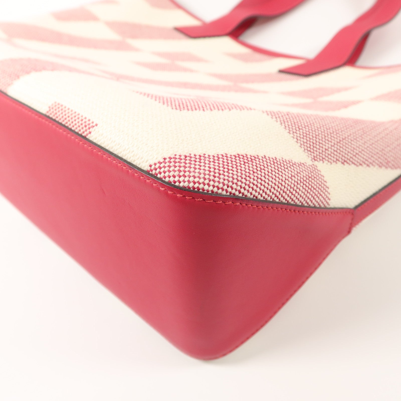 HERMES 帆布Biais 40手挽袋Framboise