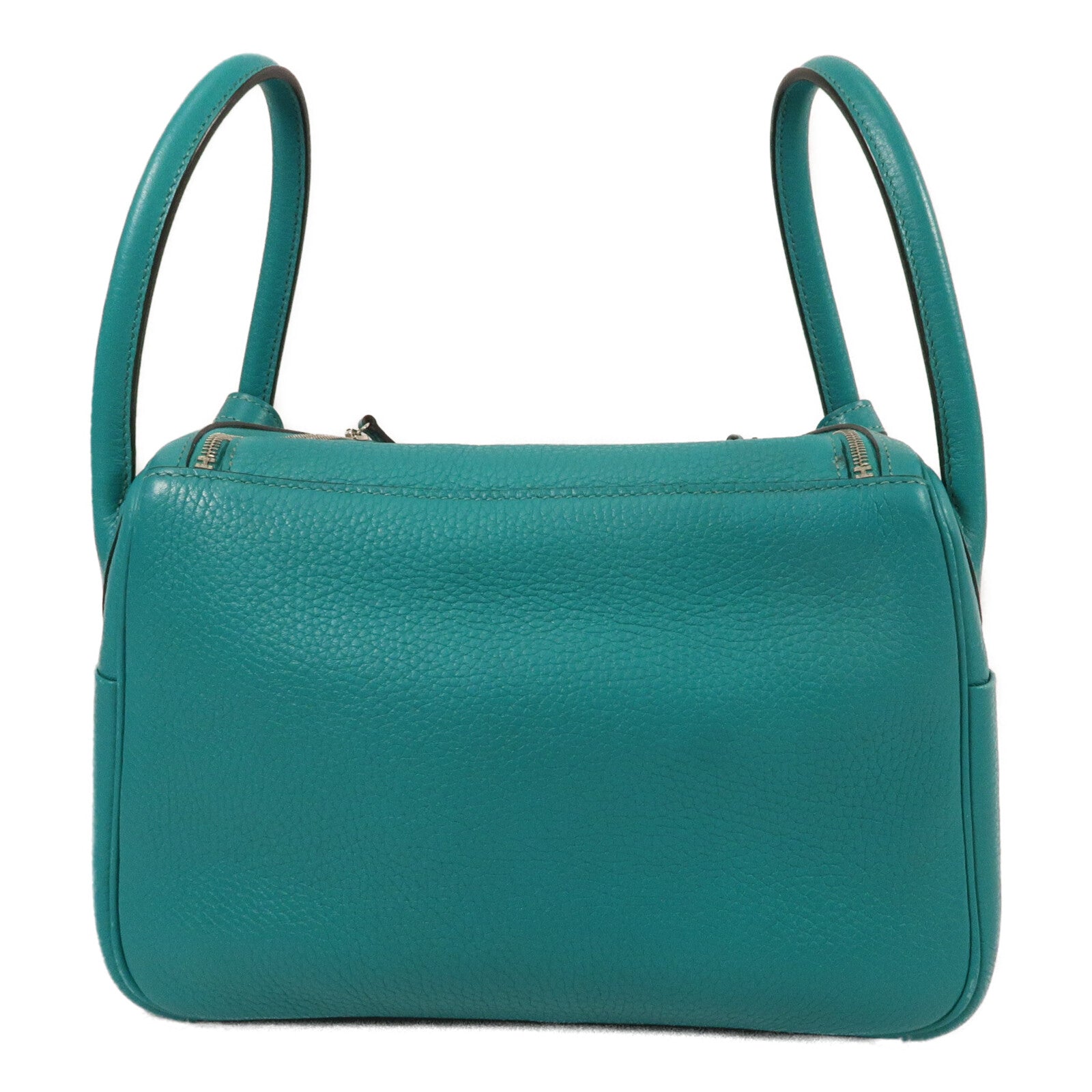 HERMES Clemence皮革Lindy 26手挽肩背兩用袋 Bleu Paon