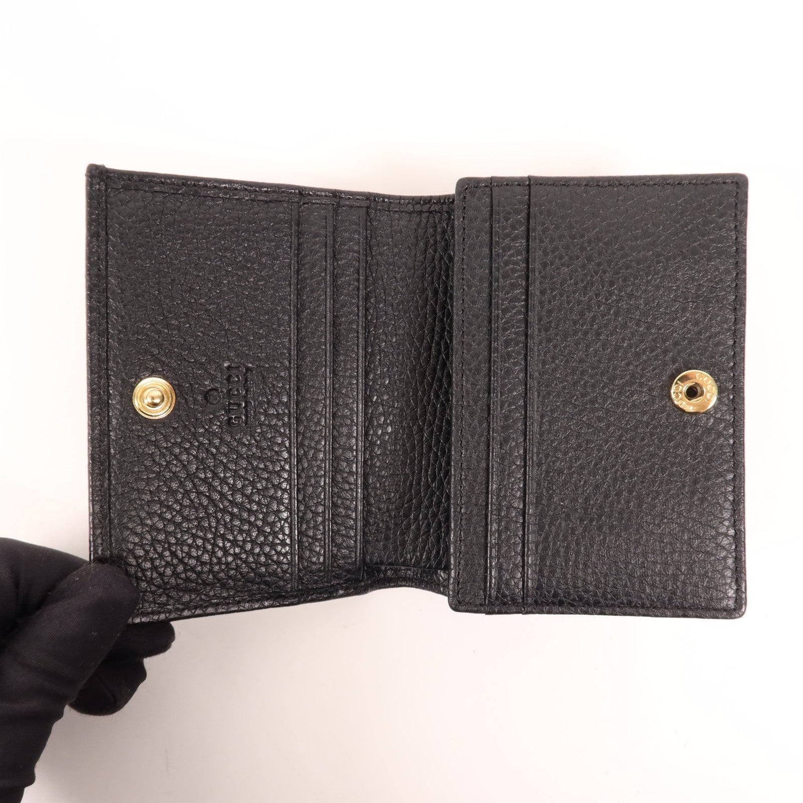 GUCCI 牛皮皮革Wallet金扣錢包