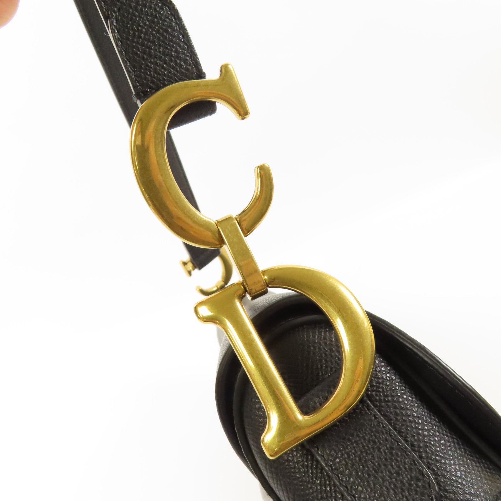 Dior 牛皮皮革Saddle金扣肩背袋