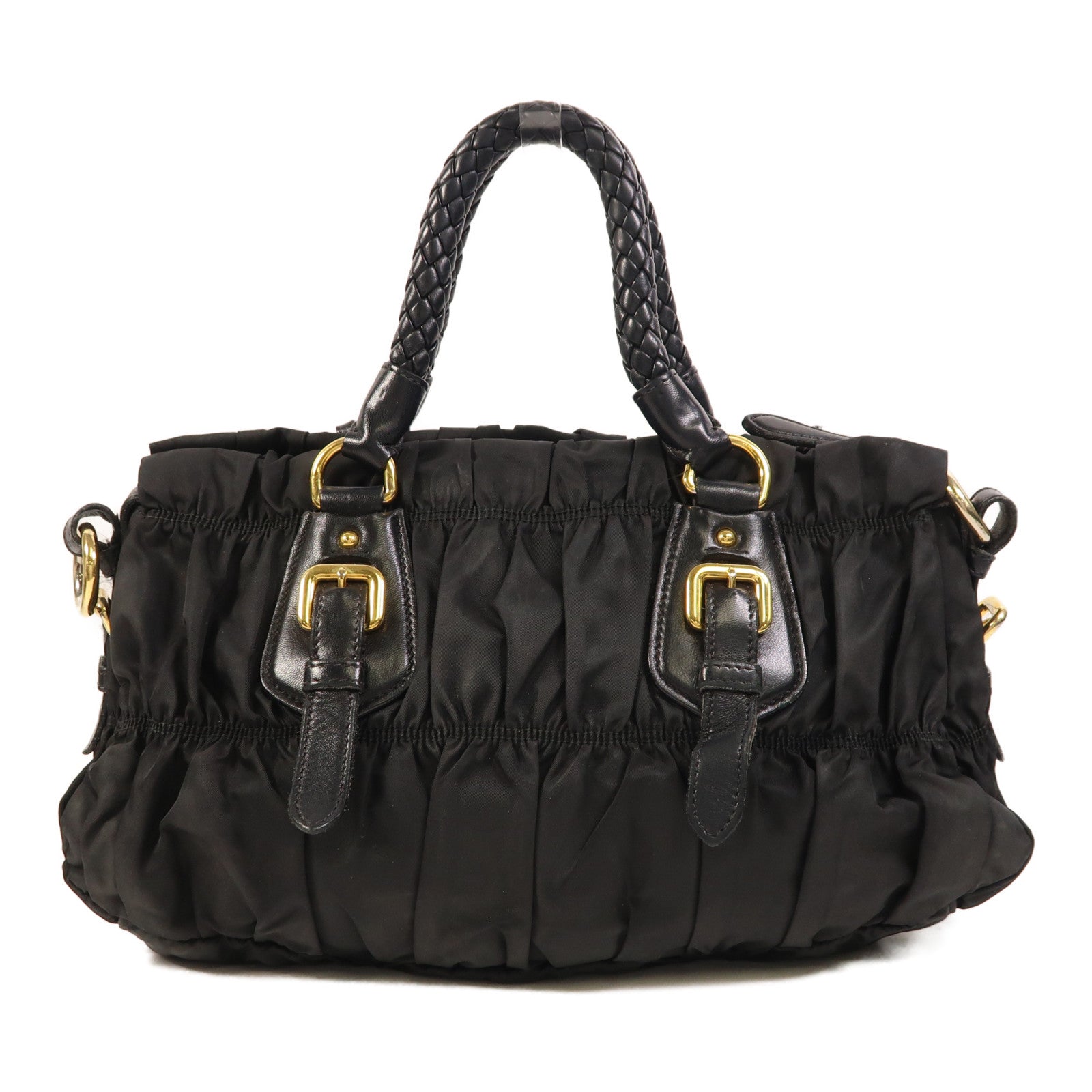 PRADA 尼龍2 Way Shoulder金扣手挽肩背兩用袋