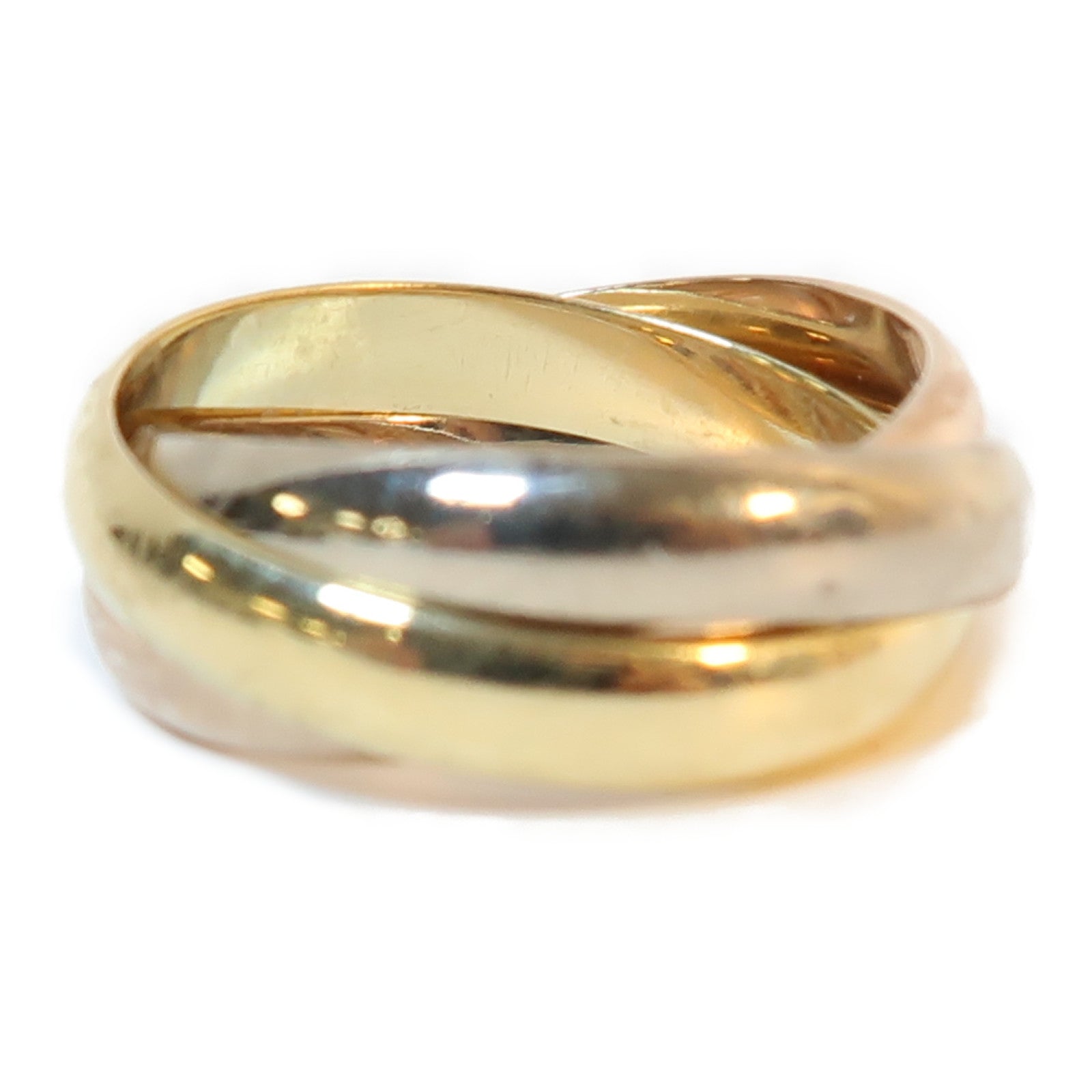 CARTIER 18K白金/黃金/玫瑰金Trinity Ring戒指US#6/Cartier#52