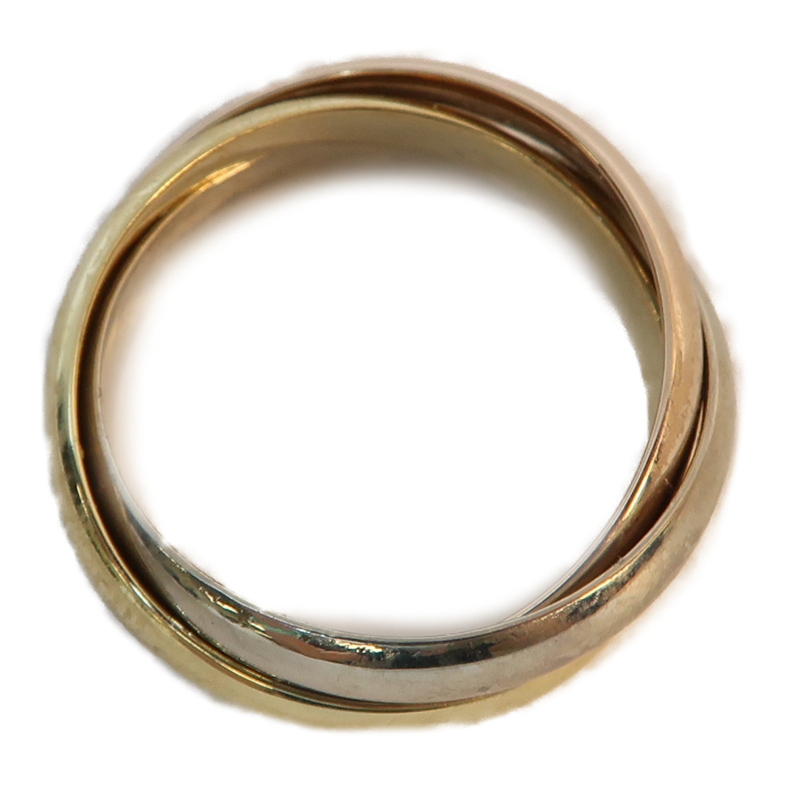 CARTIER 18K白金/黃金/玫瑰金Trinity Ring戒指US#6/Cartier#52
