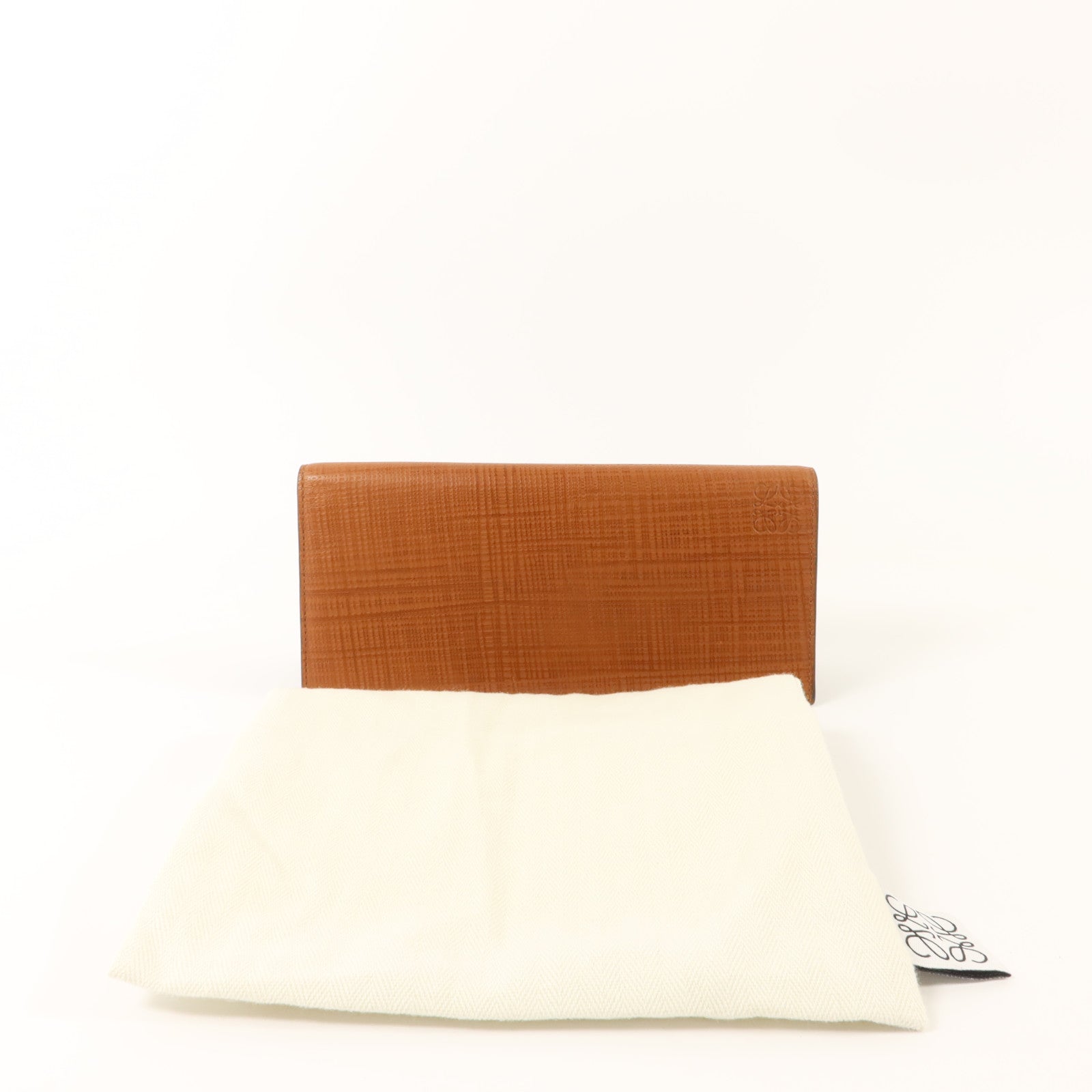 LOEWE 牛皮皮革Long Wallet銀扣長錢包