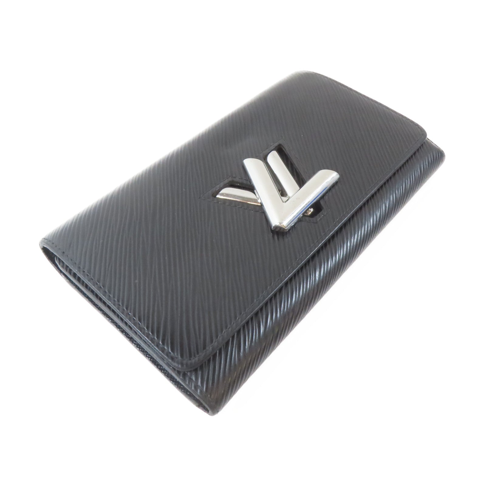 LOUIS VUITTON Epi Twist Long Wallet銀扣長錢包黑色