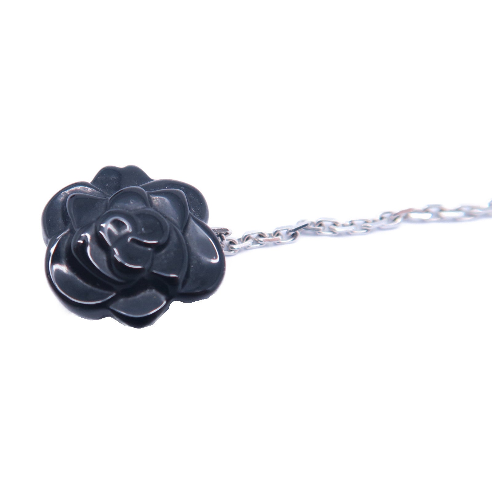 CHANEL 【激減優惠】18K白金Camellia Collection項鍊#40cm