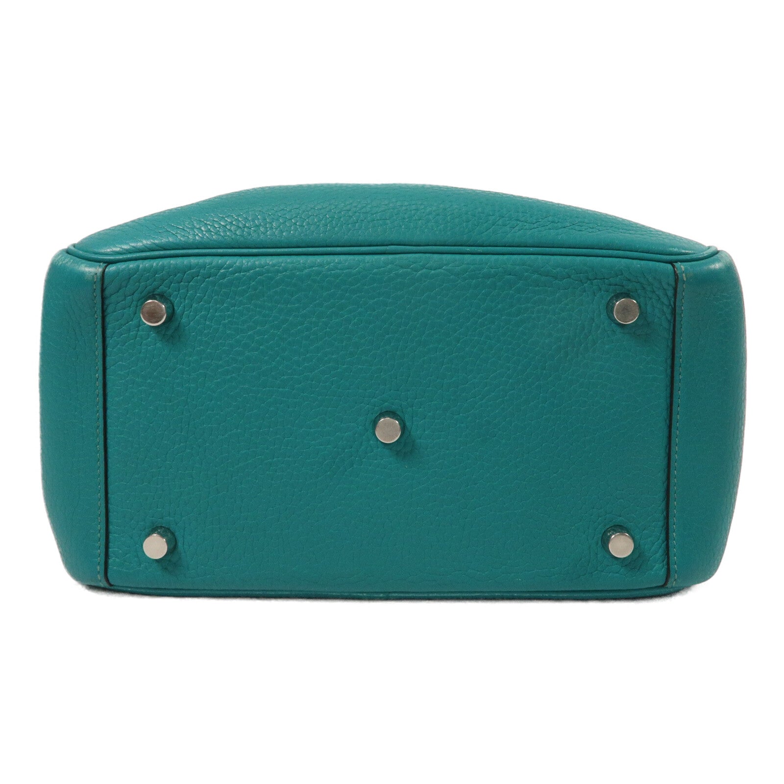 HERMES Clemence皮革Lindy 26手挽肩背兩用袋 Bleu Paon