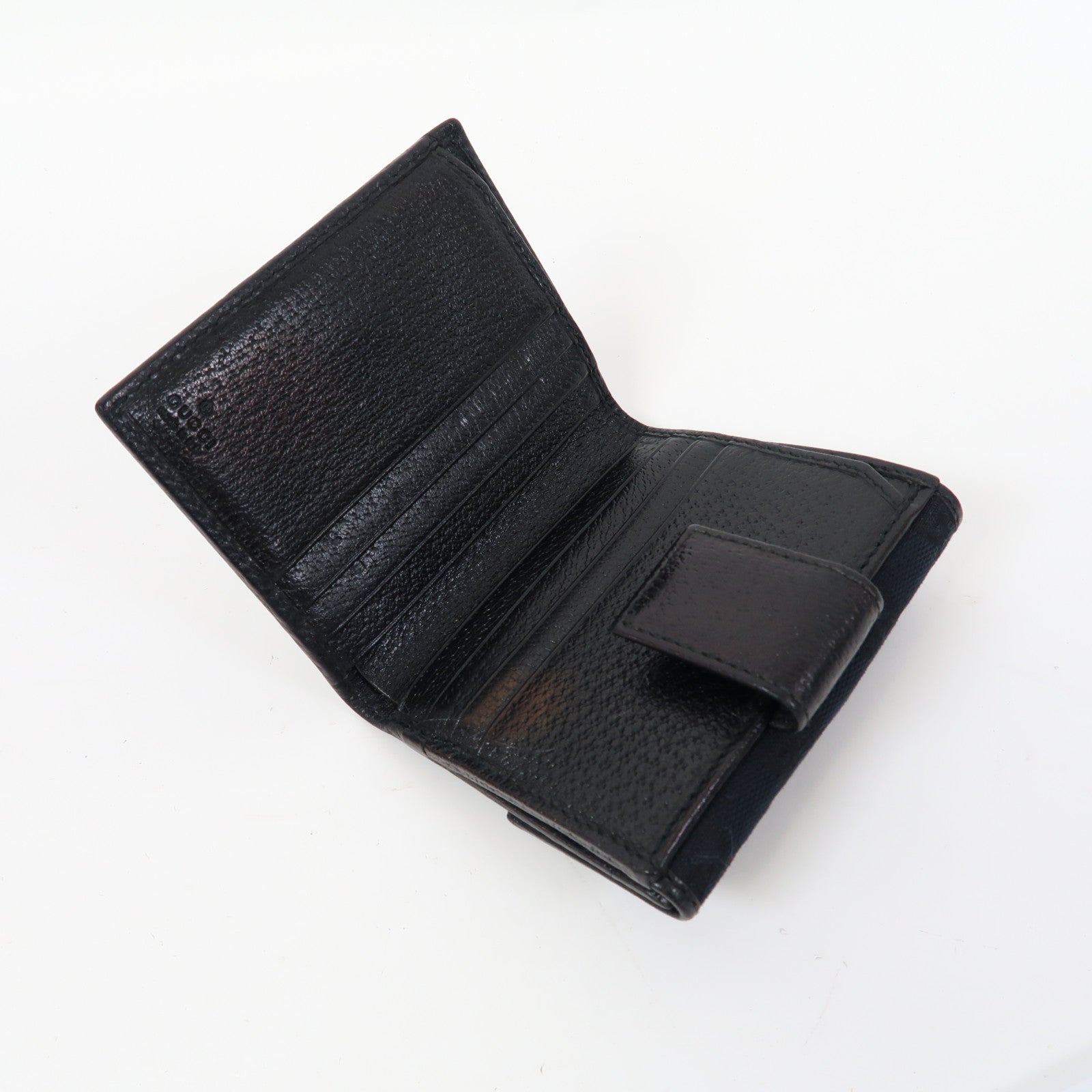 GUCCI 帆布Wallet金扣錢包黑色