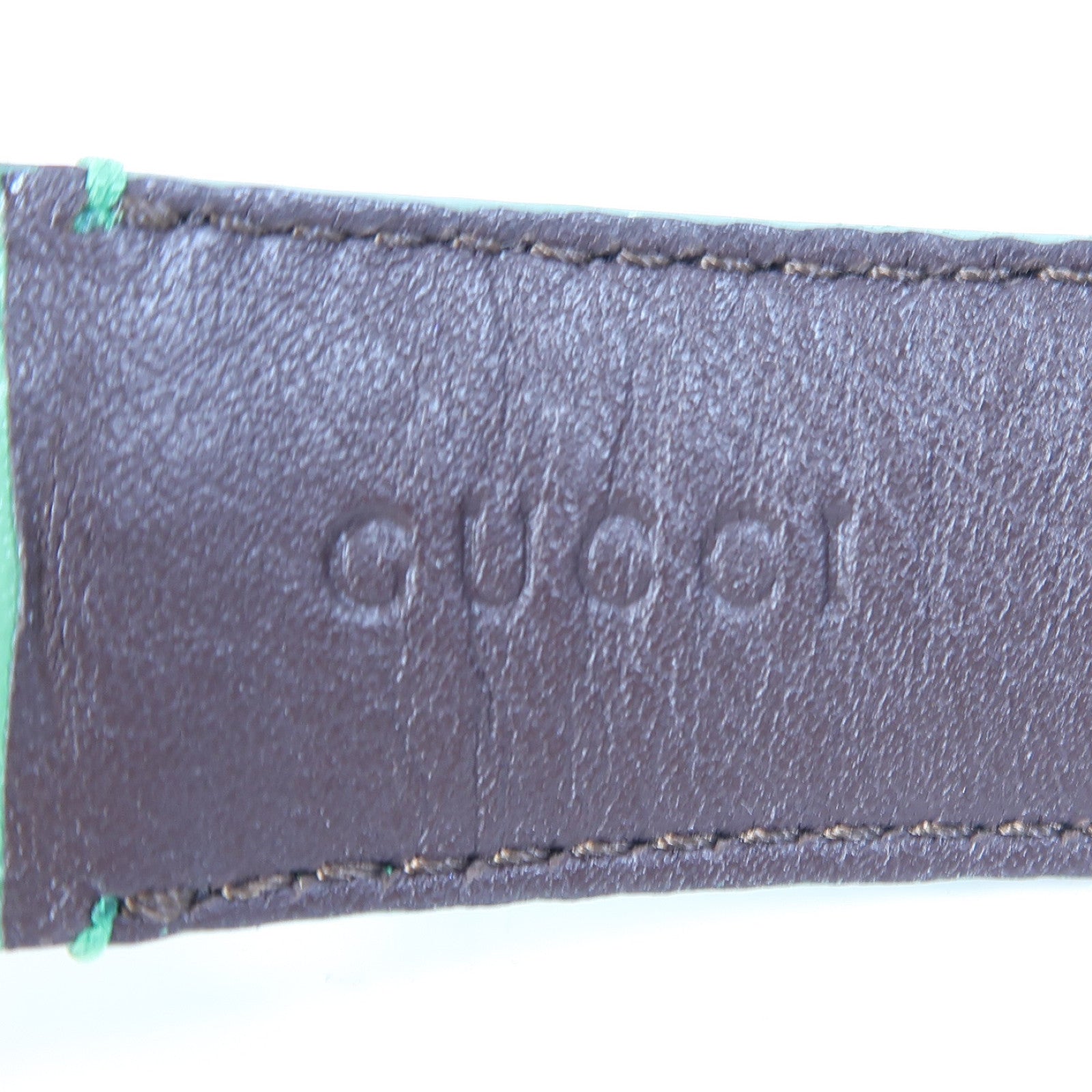 GUCCI G-timeless不鏽鋼/皮革帶手錶石英機芯綠色