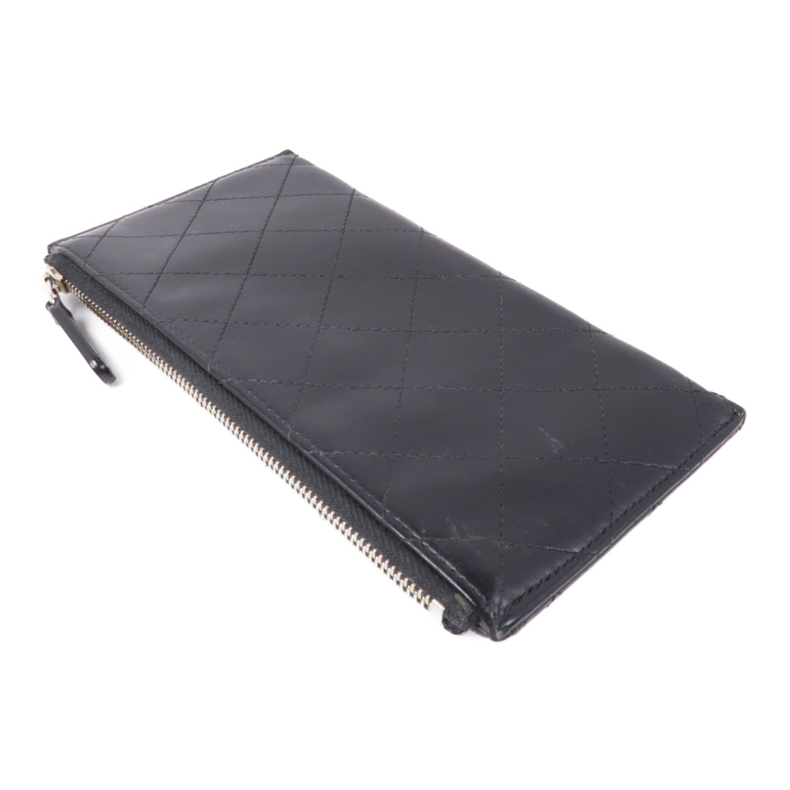 CHANEL 皮革Long Wallet金扣長錢包