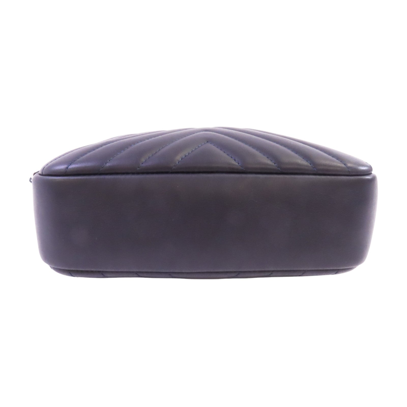 CHANEL 牛皮皮革Chevron Camera Bag銀扣鏈帶肩背袋