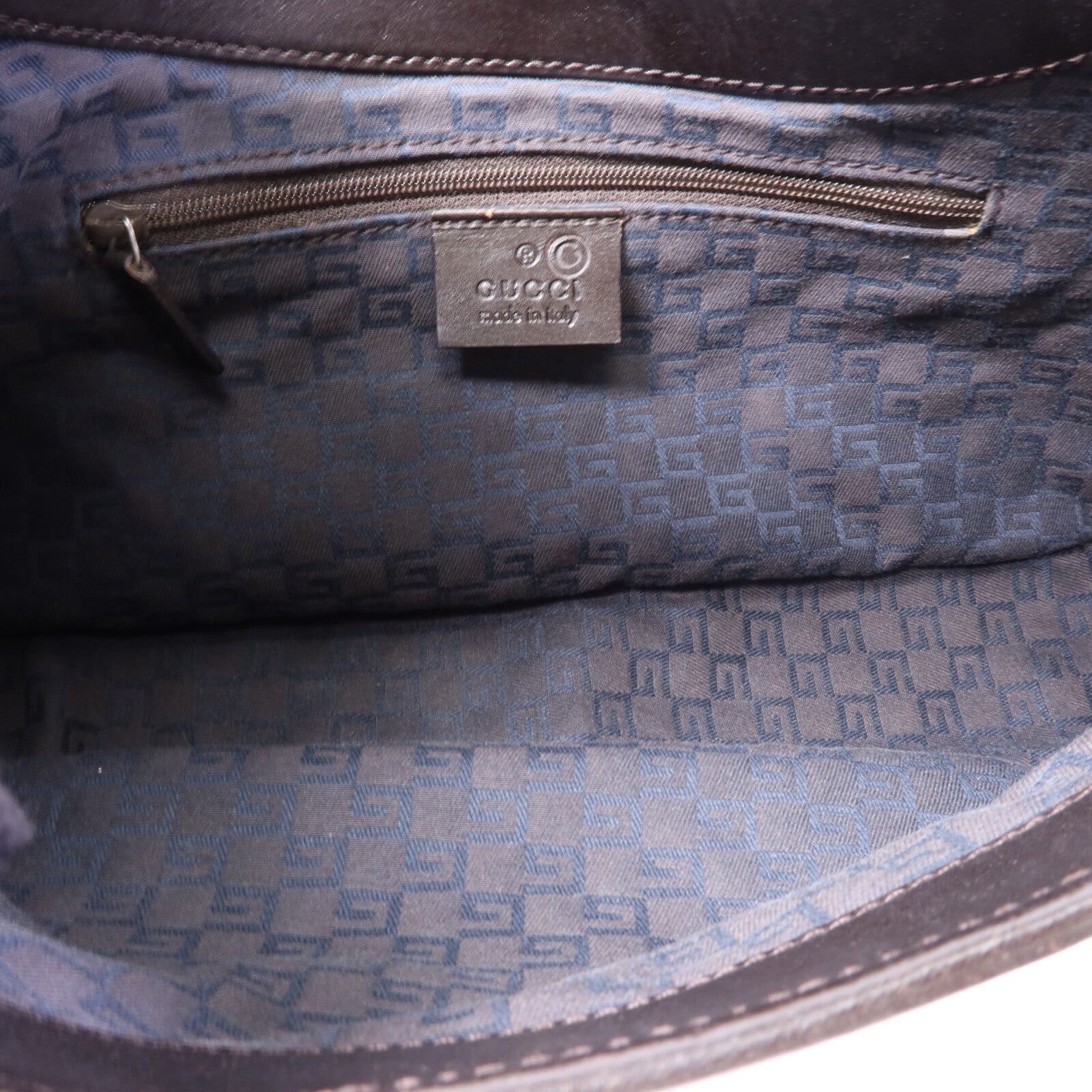 GUCCI 帆布Jacqua銀扣肩背袋