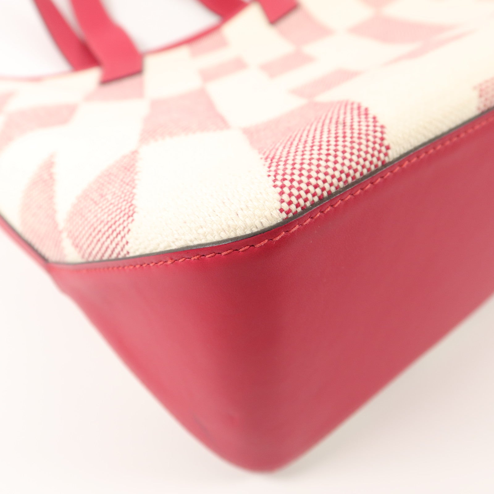 HERMES 帆布Biais 40手挽袋Framboise