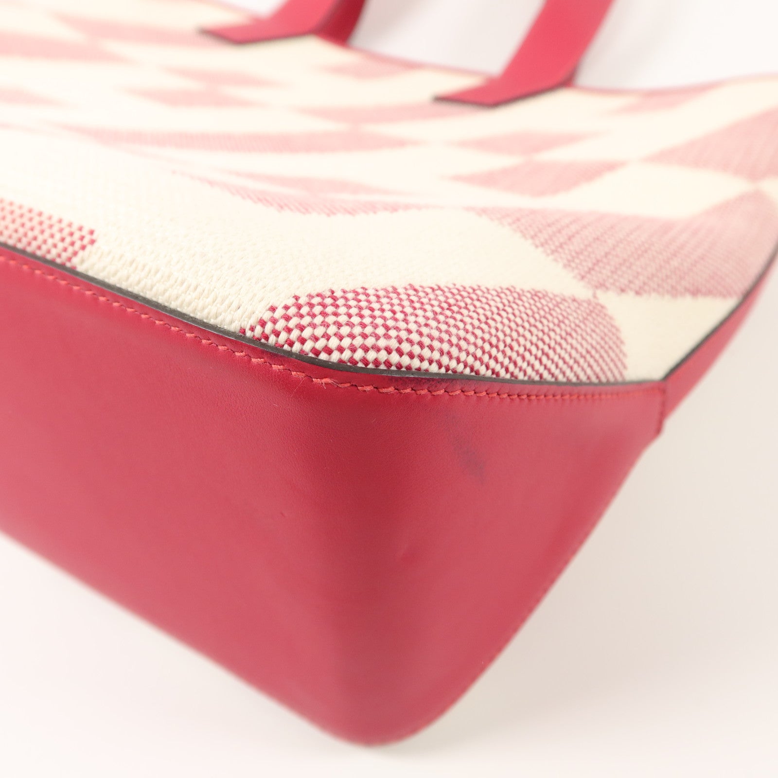 HERMES 帆布Biais 40手挽袋Framboise