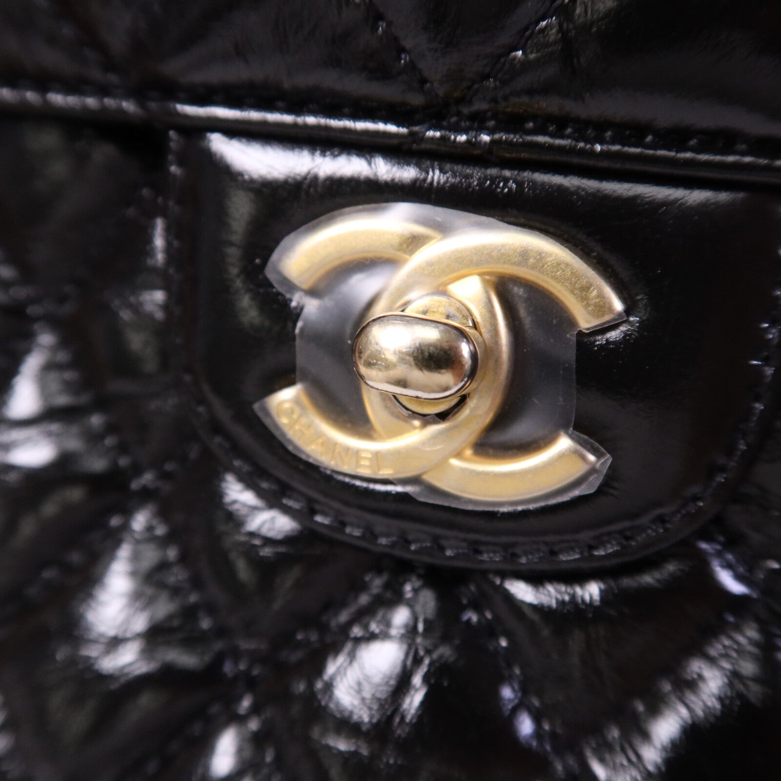 CHANEL 牛皮皮革Chain Shoulder Bag金扣鏈帶肩背袋