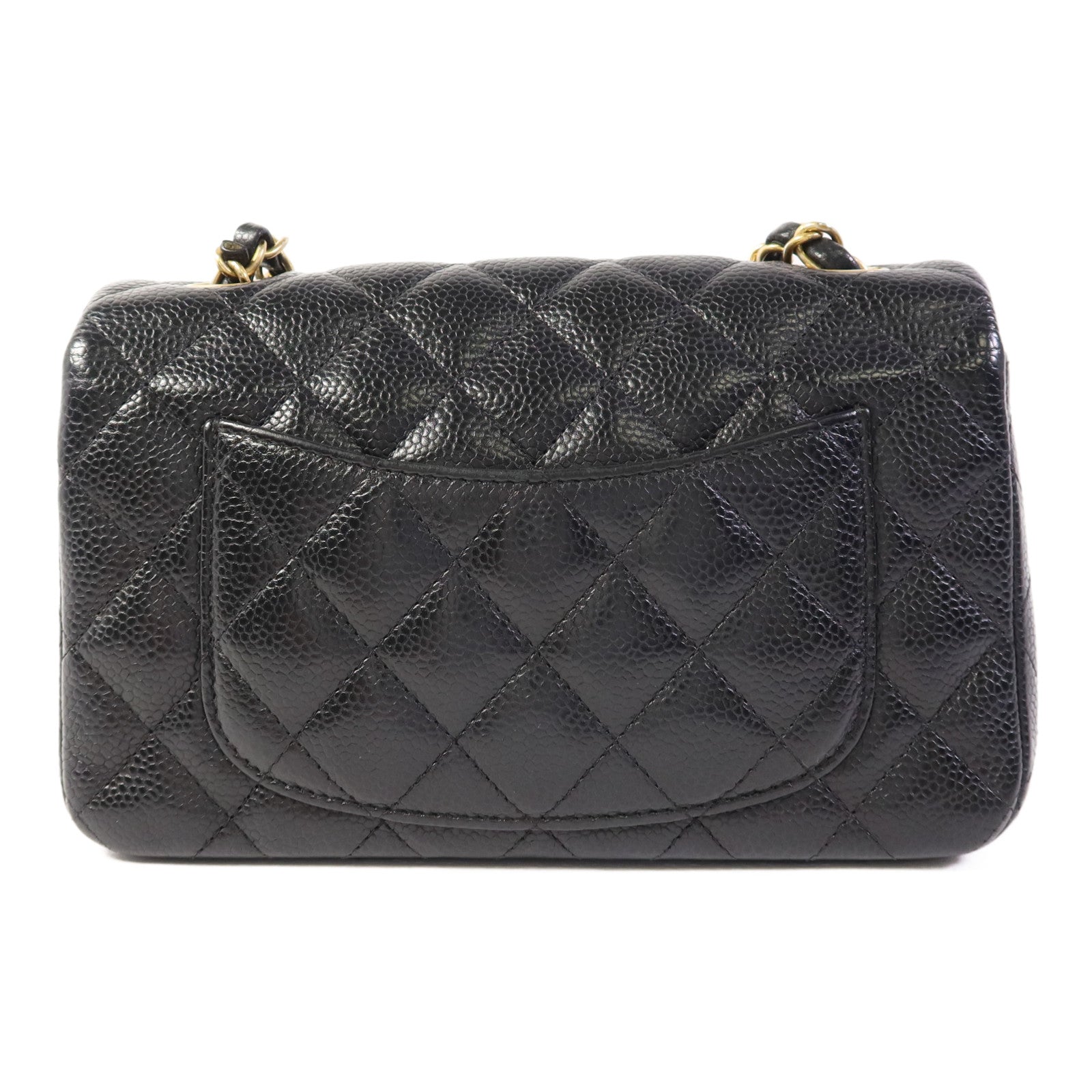 CHANEL 牛皮皮革Mini Classic 20金扣鏈帶肩背袋