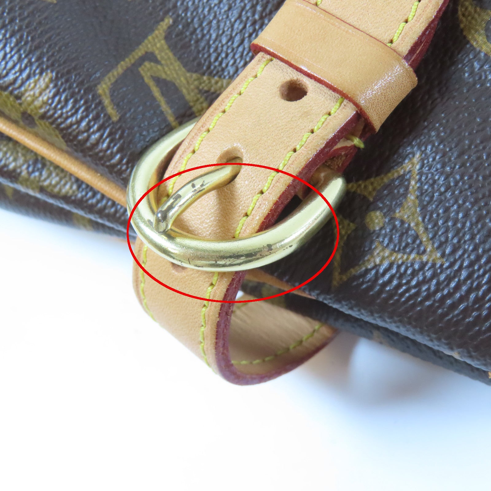 LOUIS VUITTON Monogram Batignolles Horizontal金扣肩背袋啡色