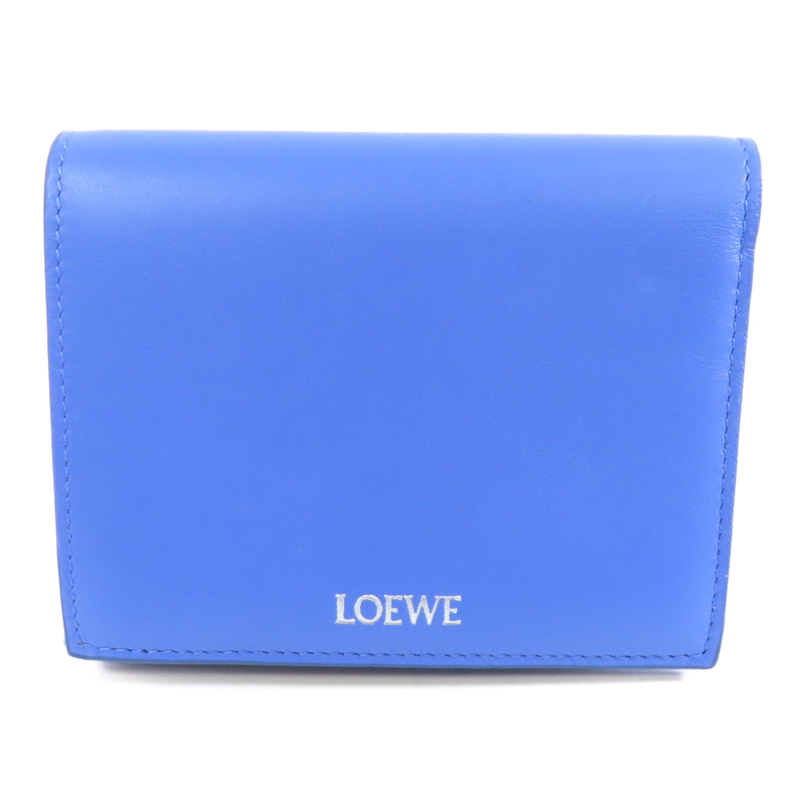 LOEWE (PRICE DOWN) Wallet Calfskin Leather Blue