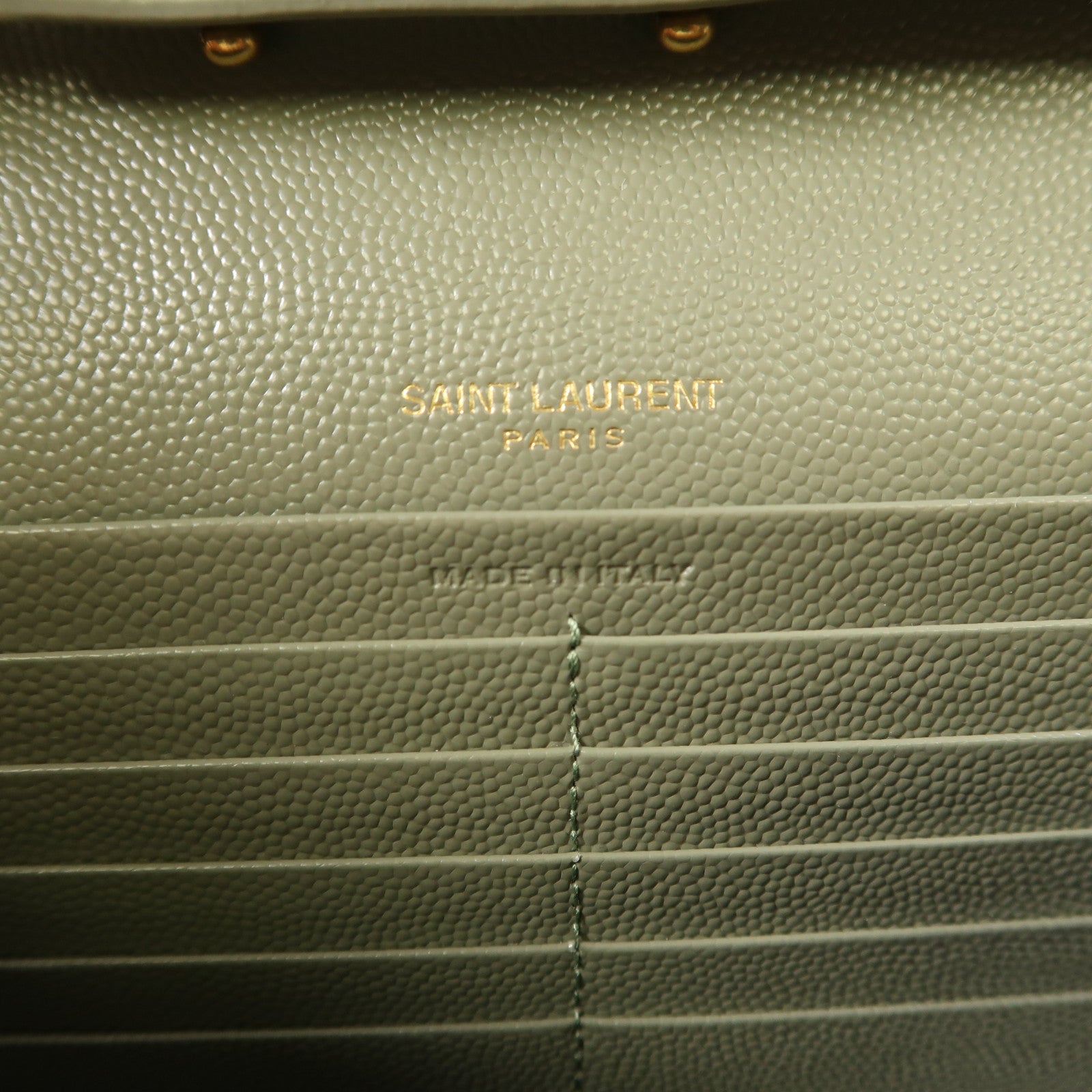 YVES SAINT LAURENT 牛皮皮革Chain Shoulder金扣鏈帶肩背袋