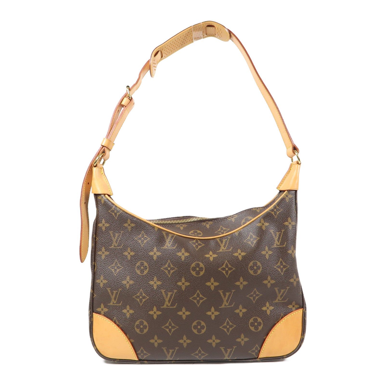 LOUIS VUITTON Monogram Boulogne金扣肩背袋啡色