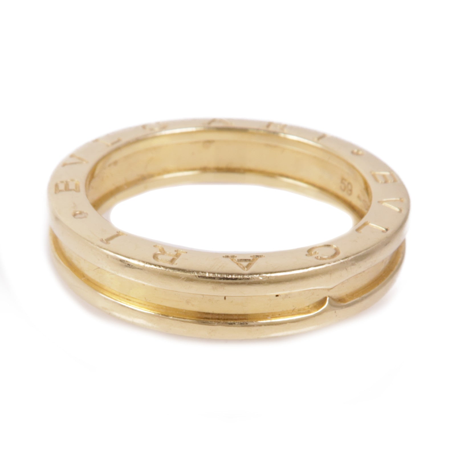 BVLGARI 18K黃金B-zero 1 Band戒指Bvlgari#59/US#8.5