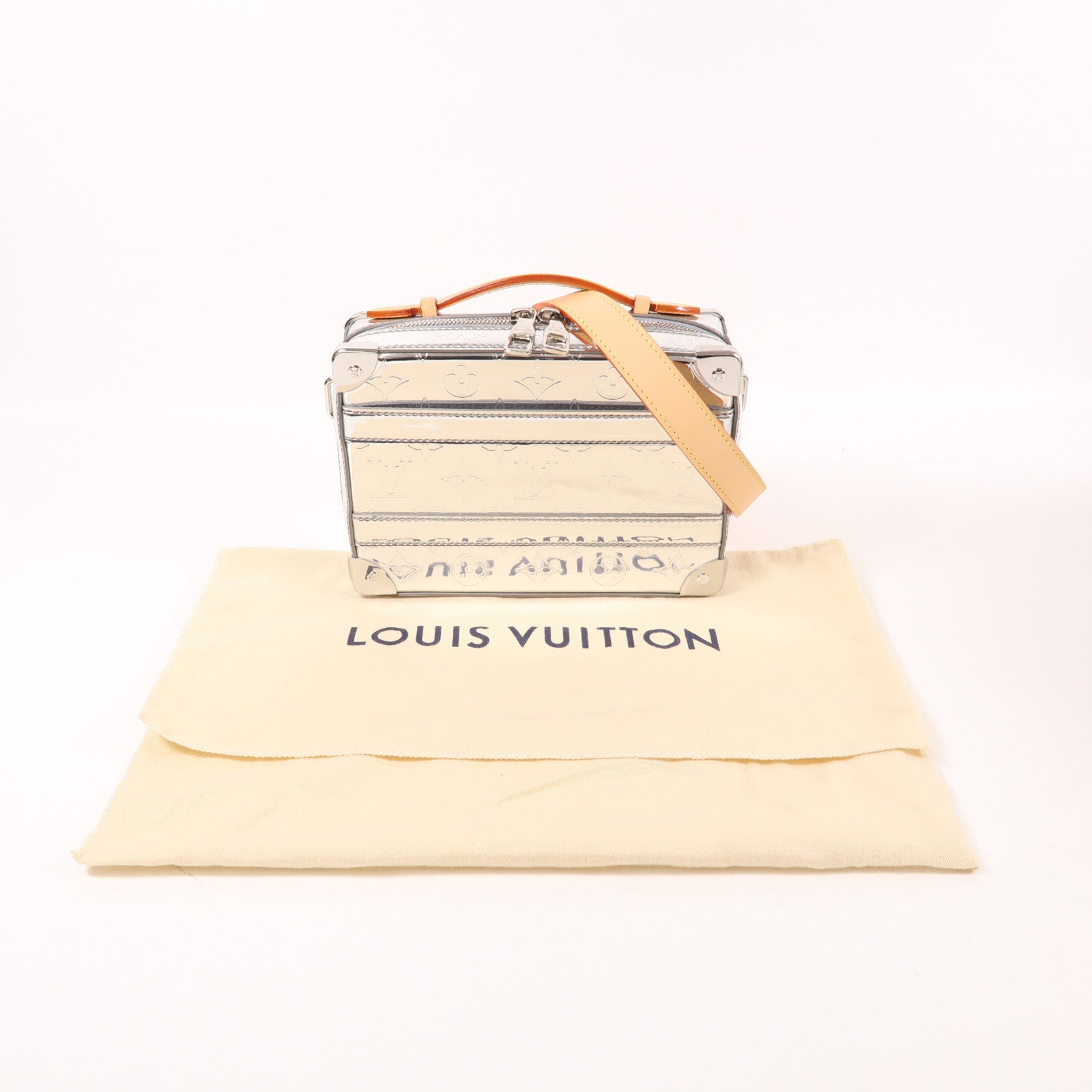 LOUIS VUITTON 【激減優惠】Monogram Mirror Handle Soft Trunk銀扣手挽肩背兩用袋