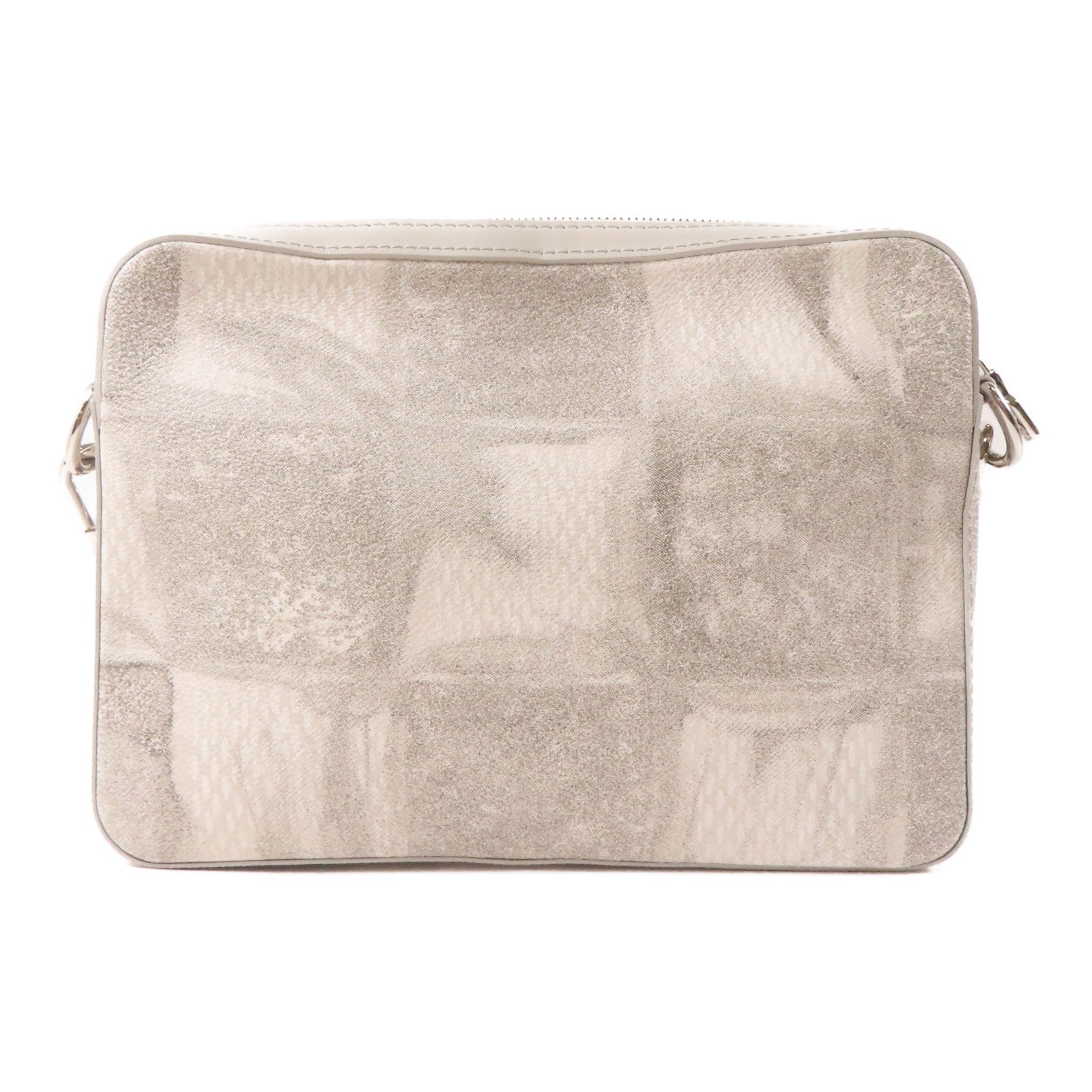 LOUIS VUITTON Damier Salt Trio Messenger Bag銀扣肩背袋灰色