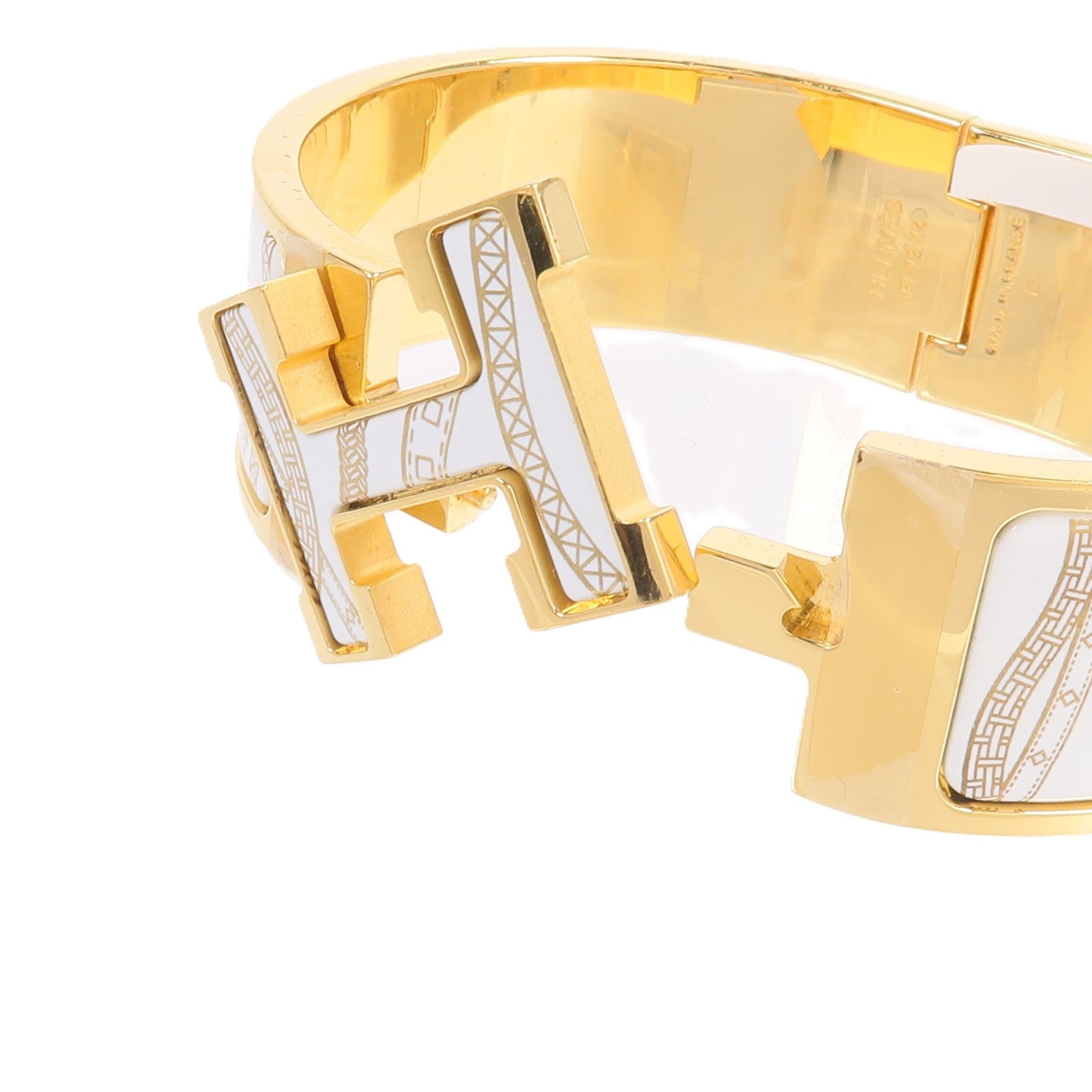 HERMES 金屬/琺瑯Clic-Clac H Bracelet手鐲