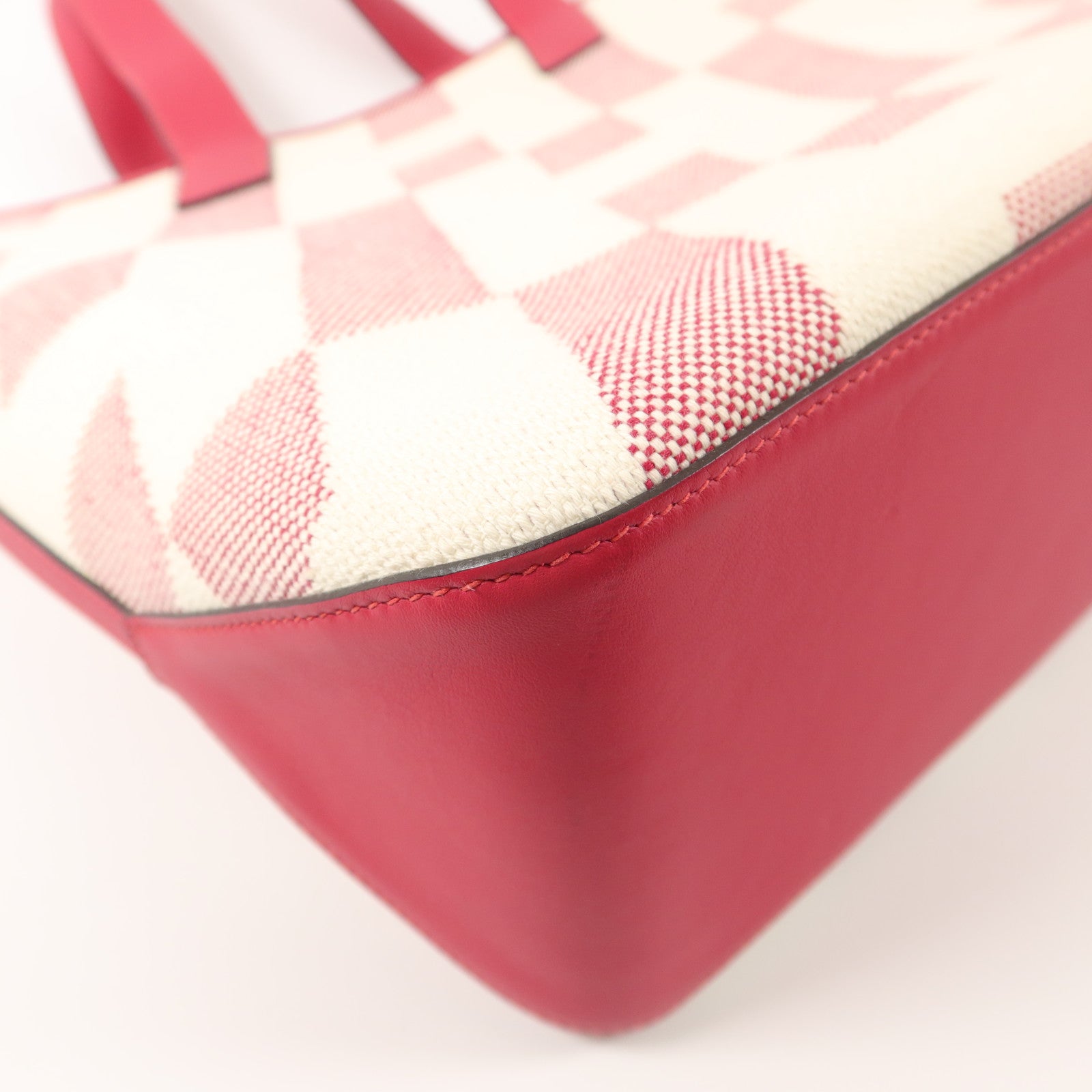 HERMES 帆布Biais 40手挽袋Framboise