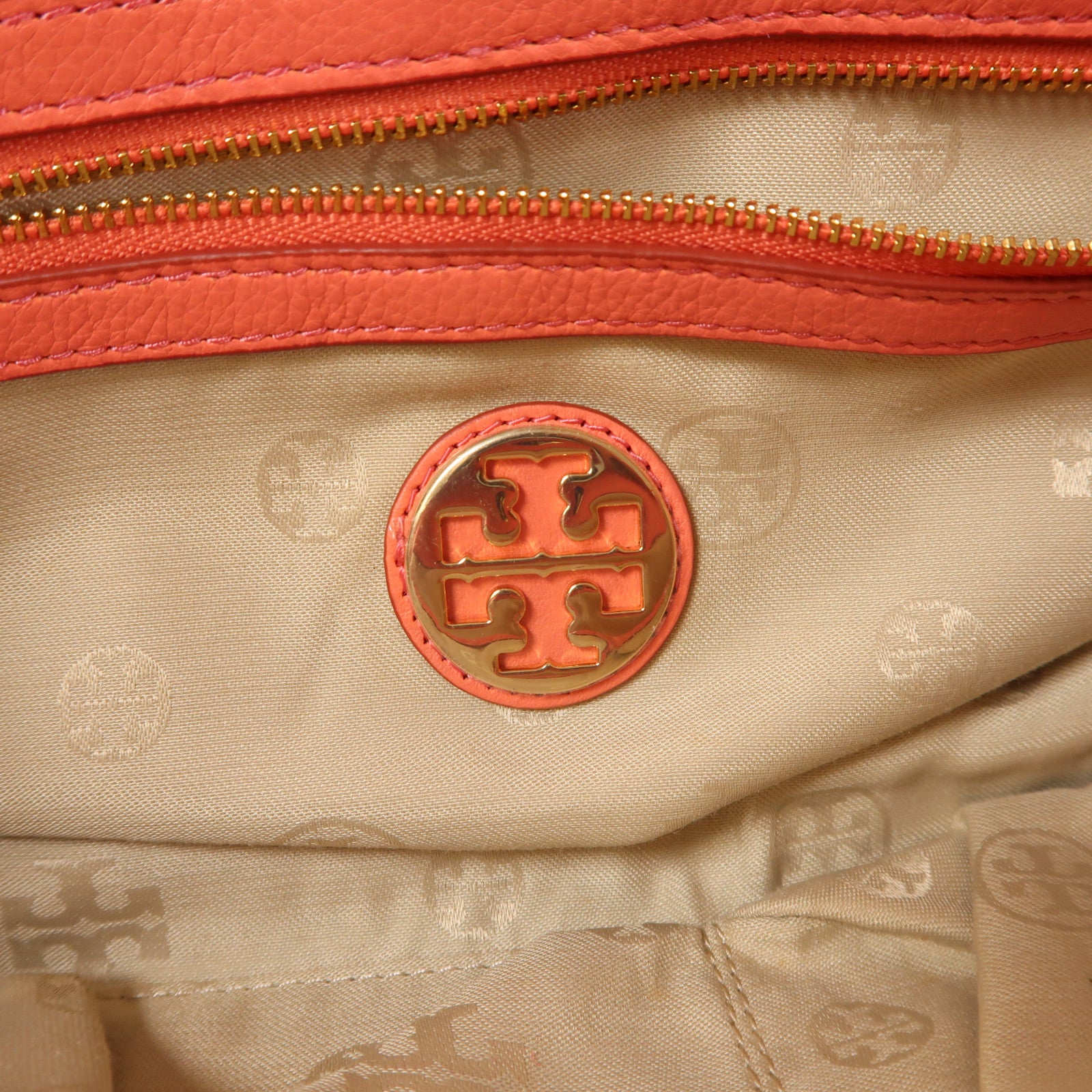 Tory Burch 牛皮皮革2 Way Bag金扣手挽肩背兩用袋