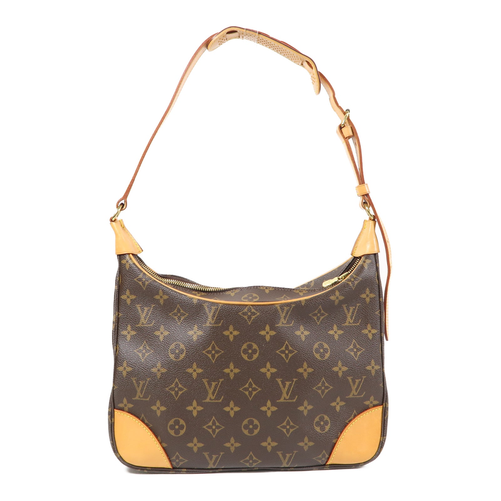 LOUIS VUITTON Monogram Boulogne金扣肩背袋啡色