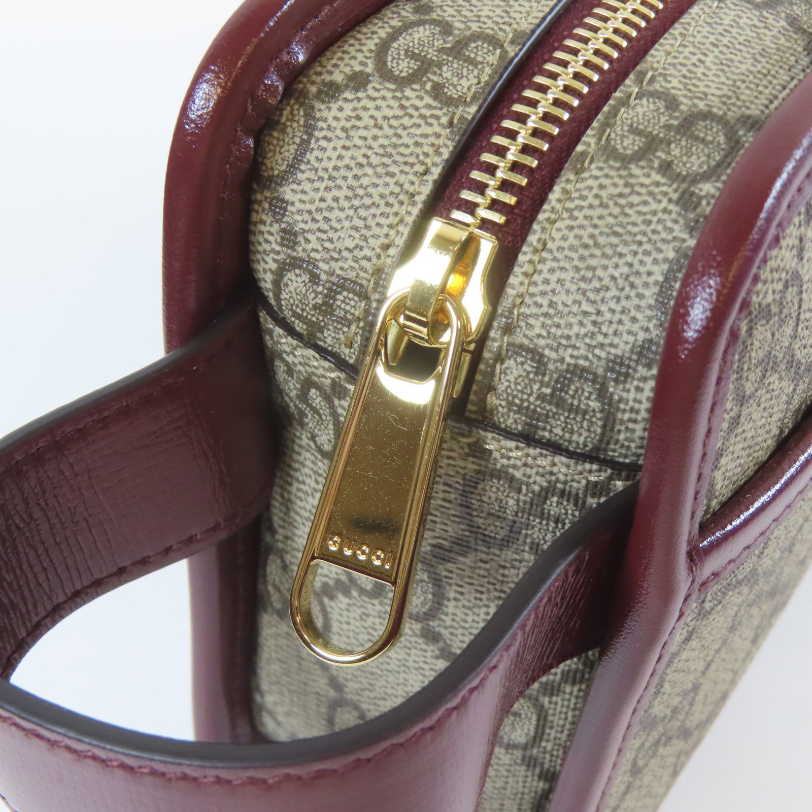 GUCCI 【激減優惠】塗層帆布Business Clutch Bag金扣手拿包啡色