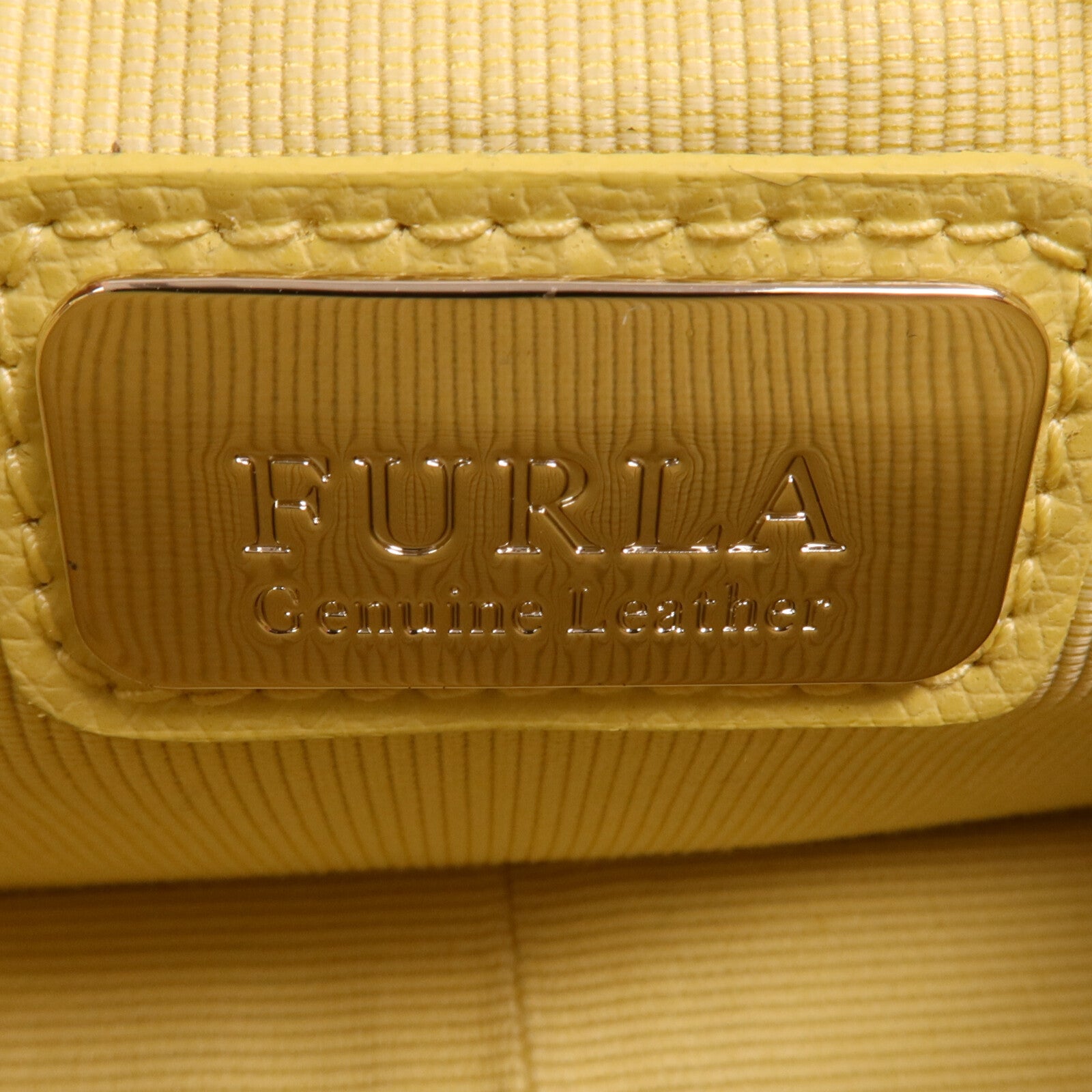Furla 牛皮皮革Shoulder Bag金扣鏈帶肩背袋