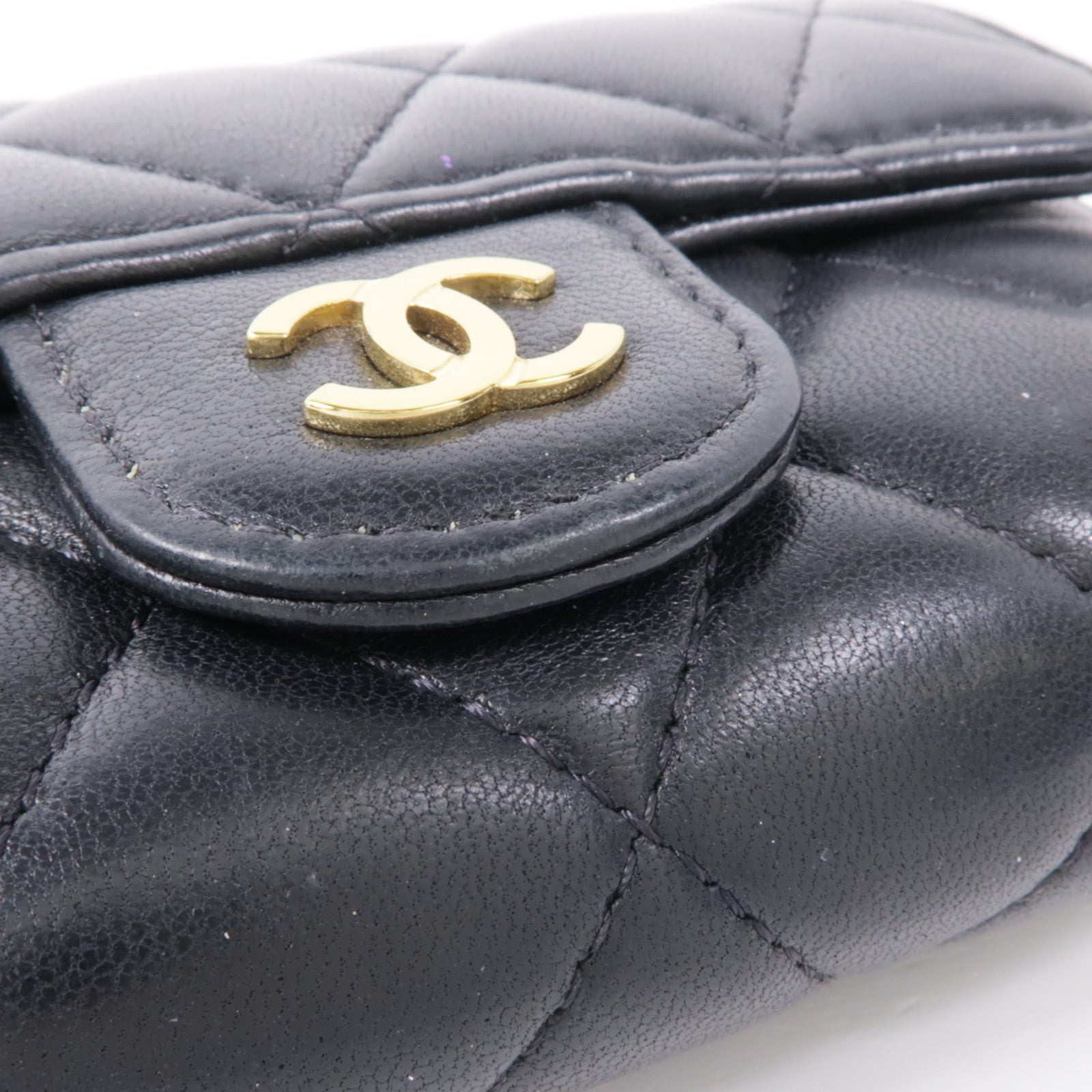 CHANEL 羊皮皮革Card Case金扣卡片套
