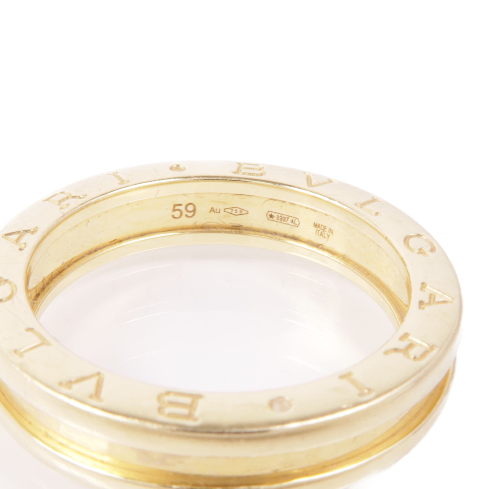 BVLGARI 18K黃金B-zero 1 Band戒指Bvlgari#59/US#8.5