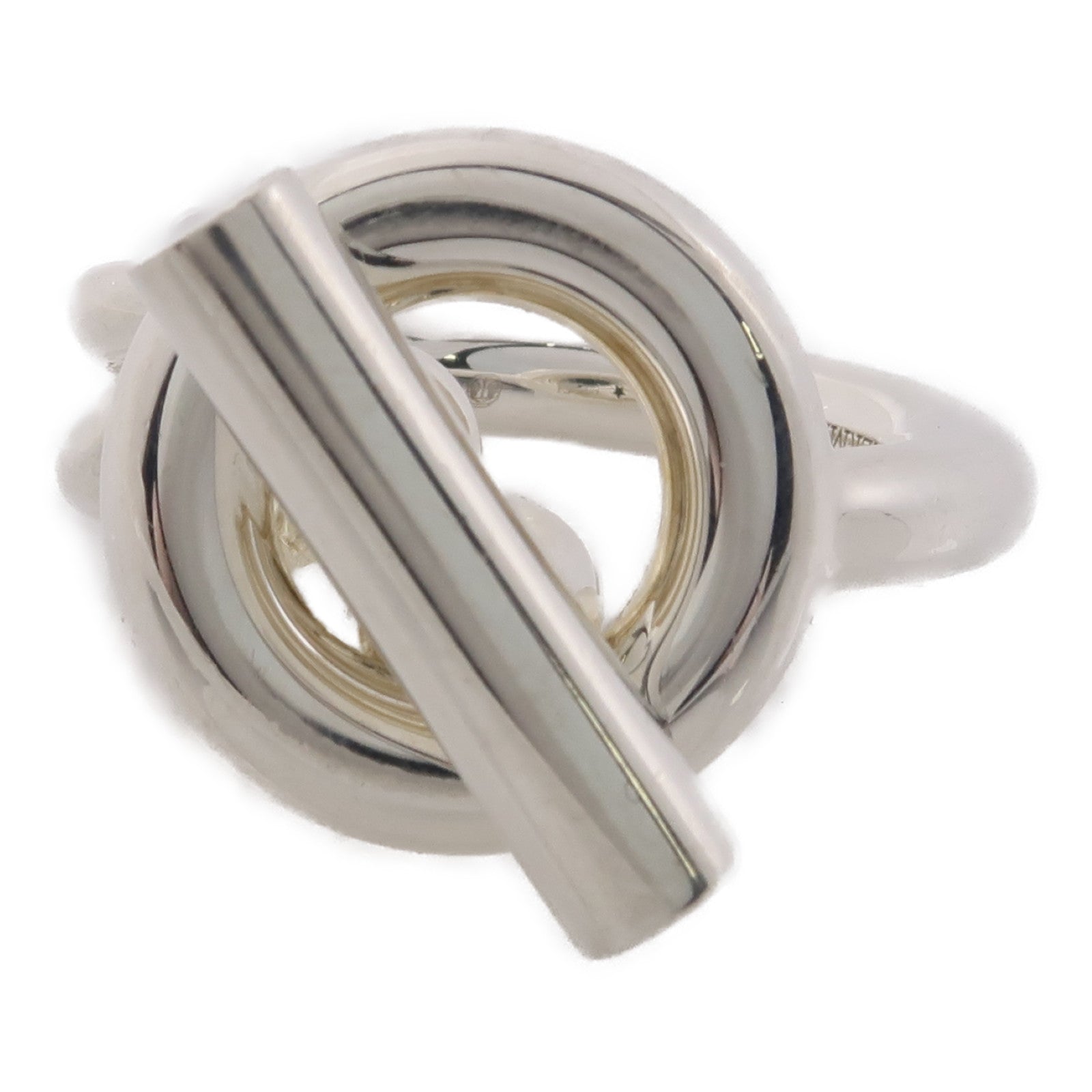 HERMES 925純銀Croisette Ring戒指US#4.5