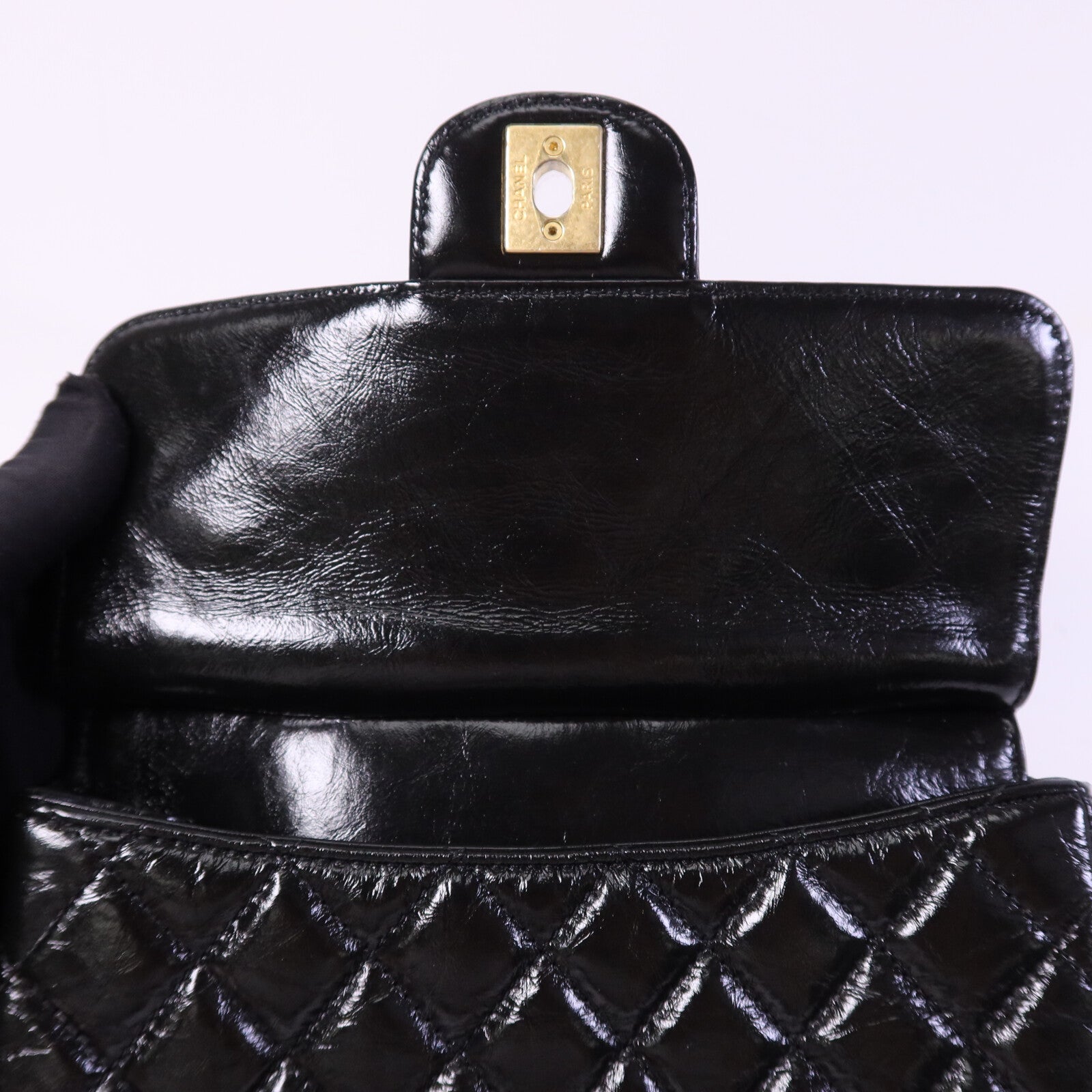 CHANEL 牛皮皮革Chain Shoulder Bag金扣鏈帶肩背袋