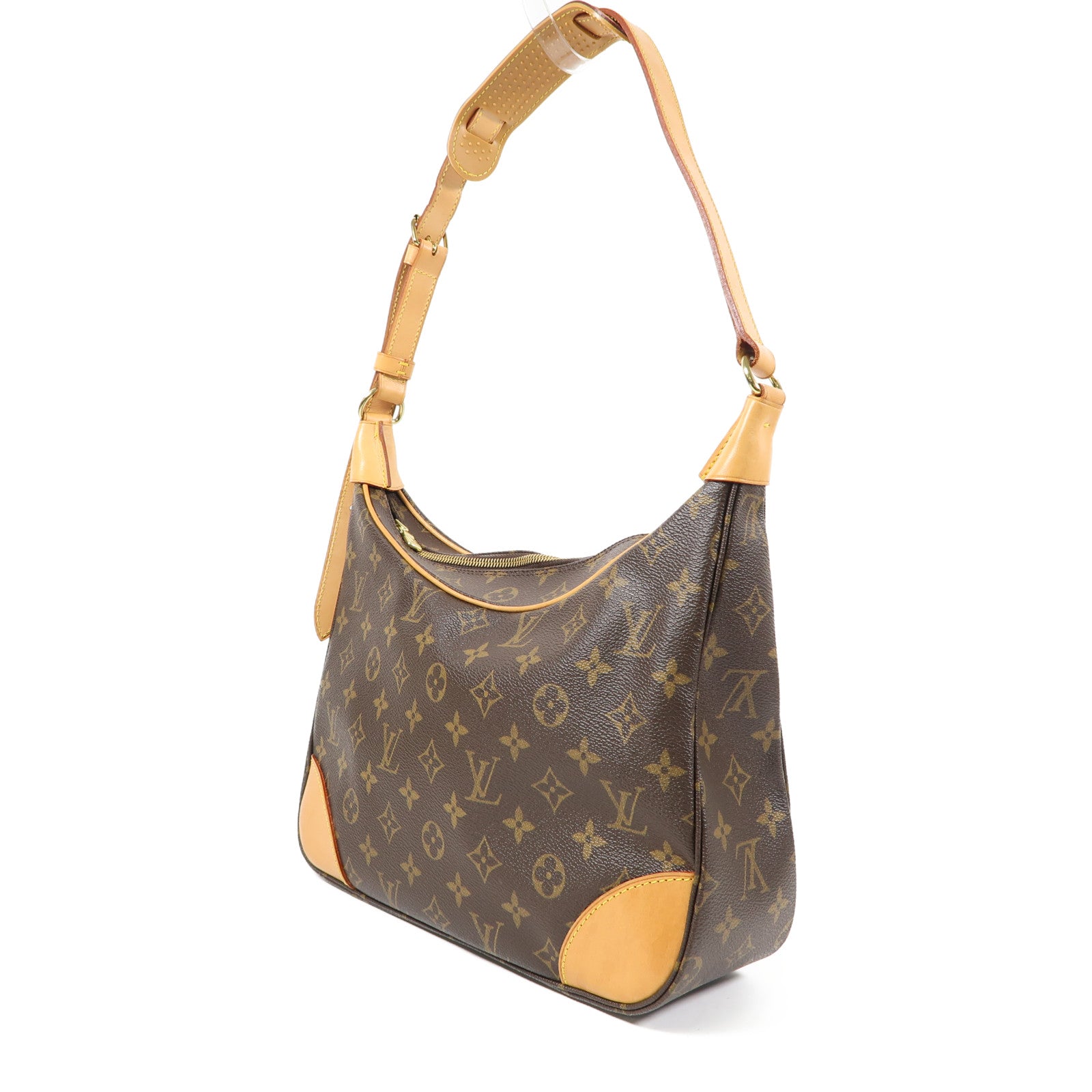 LOUIS VUITTON Monogram Boulogne金扣肩背袋啡色